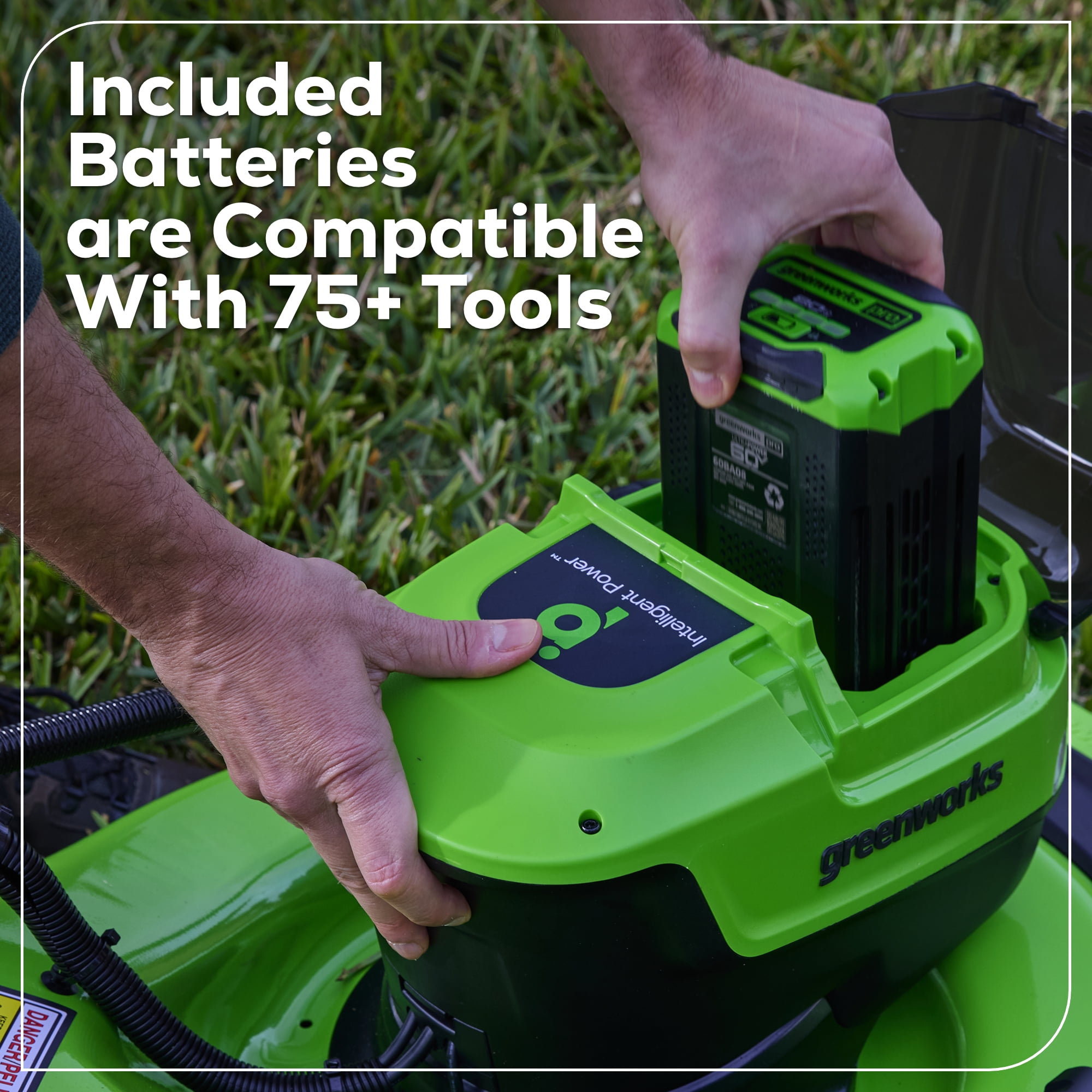 Greenworks 60V 21 in Self-Propelled Lawn Mower with 8.0 Ah Battery and Rapid Charger (Green, 21 in) ijbnt