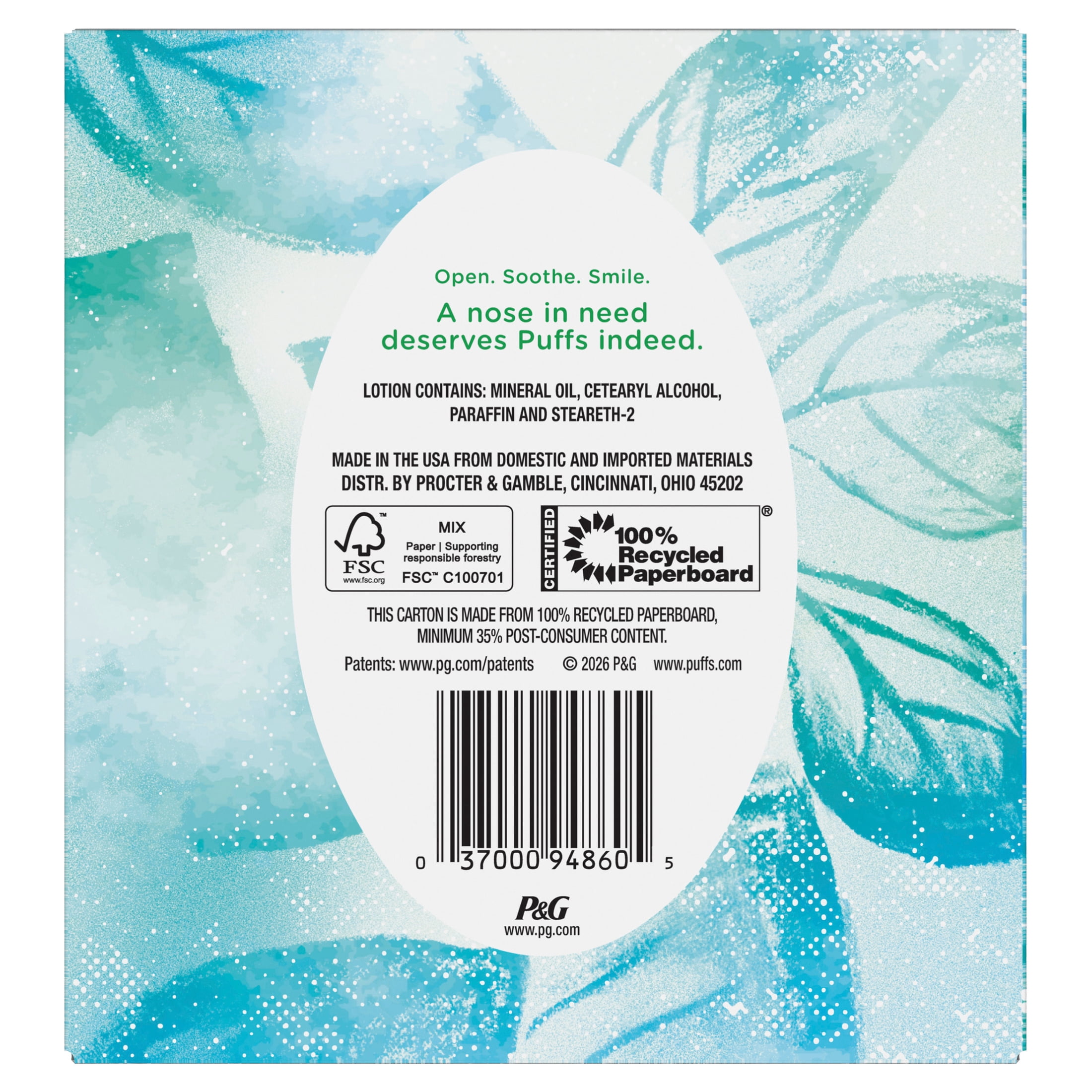 Puffs Plus Lotion Facial Tissue, Soothing 2-Ply Paper Tissues (1 Mega Cube, 72 Count) dlcsa
