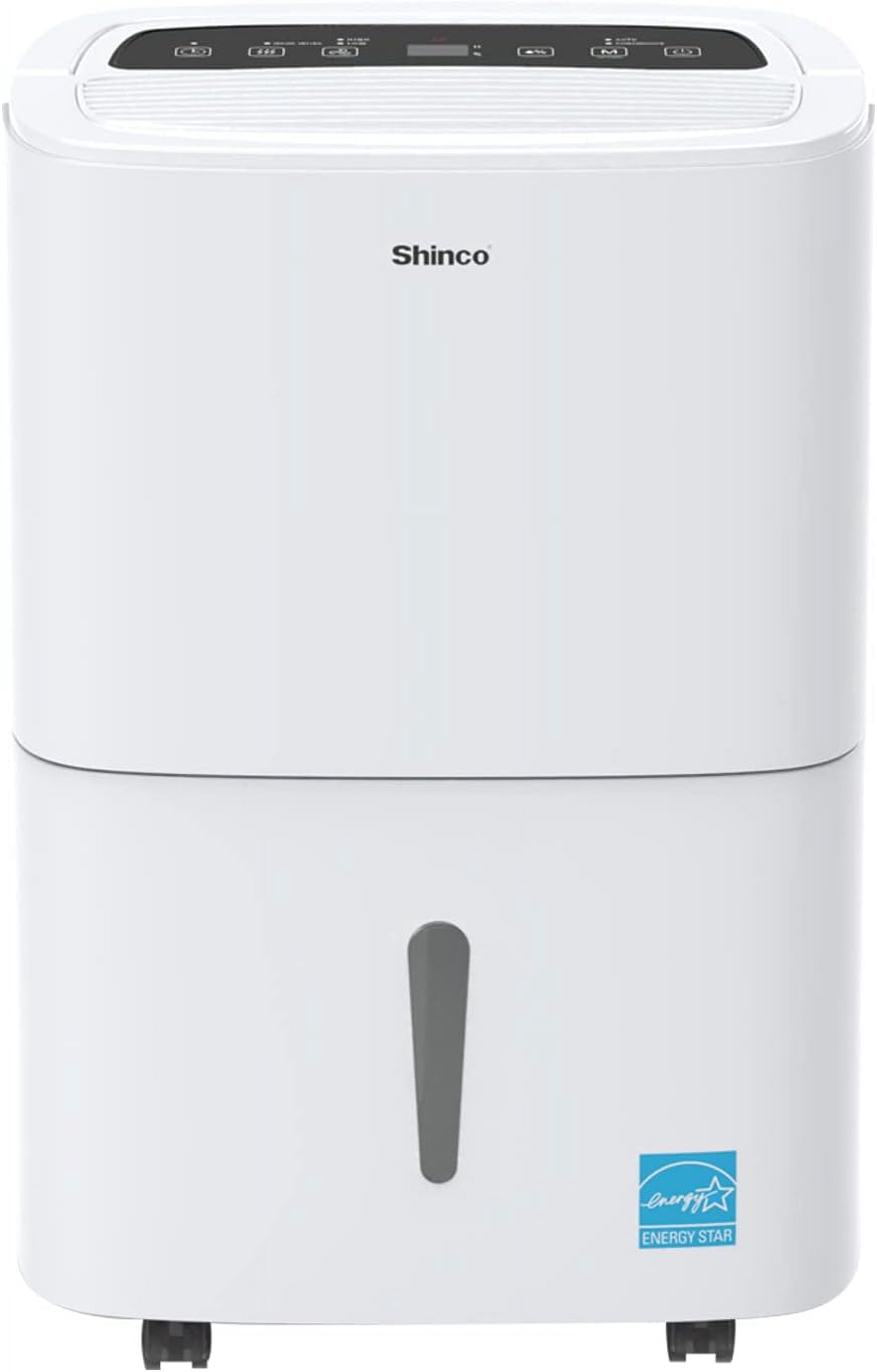Shinco Energy Star Dehumidifier with WiFi for Large Rooms and Basements (White, 1.32 Gallons) s67hx