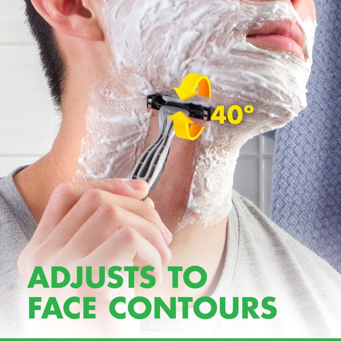 Gillette Mach 3 Sensitive Men 3-Blade Disposable Razor (3 Count) 54djw
