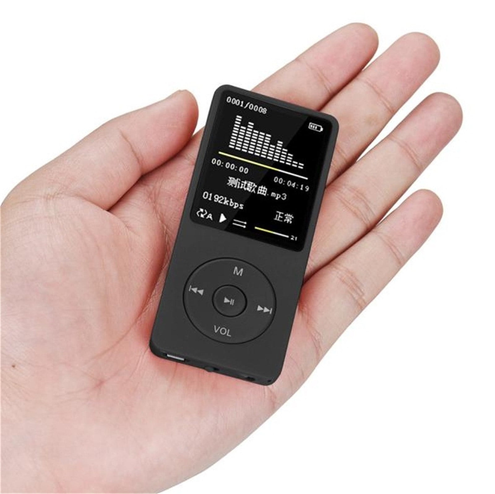 syligr Portable MP3 MP4 Player with 1.8 in Screen, Lossless Sound, FM Radio, Voice Recorder (Black, 1.1 oz) 964d5