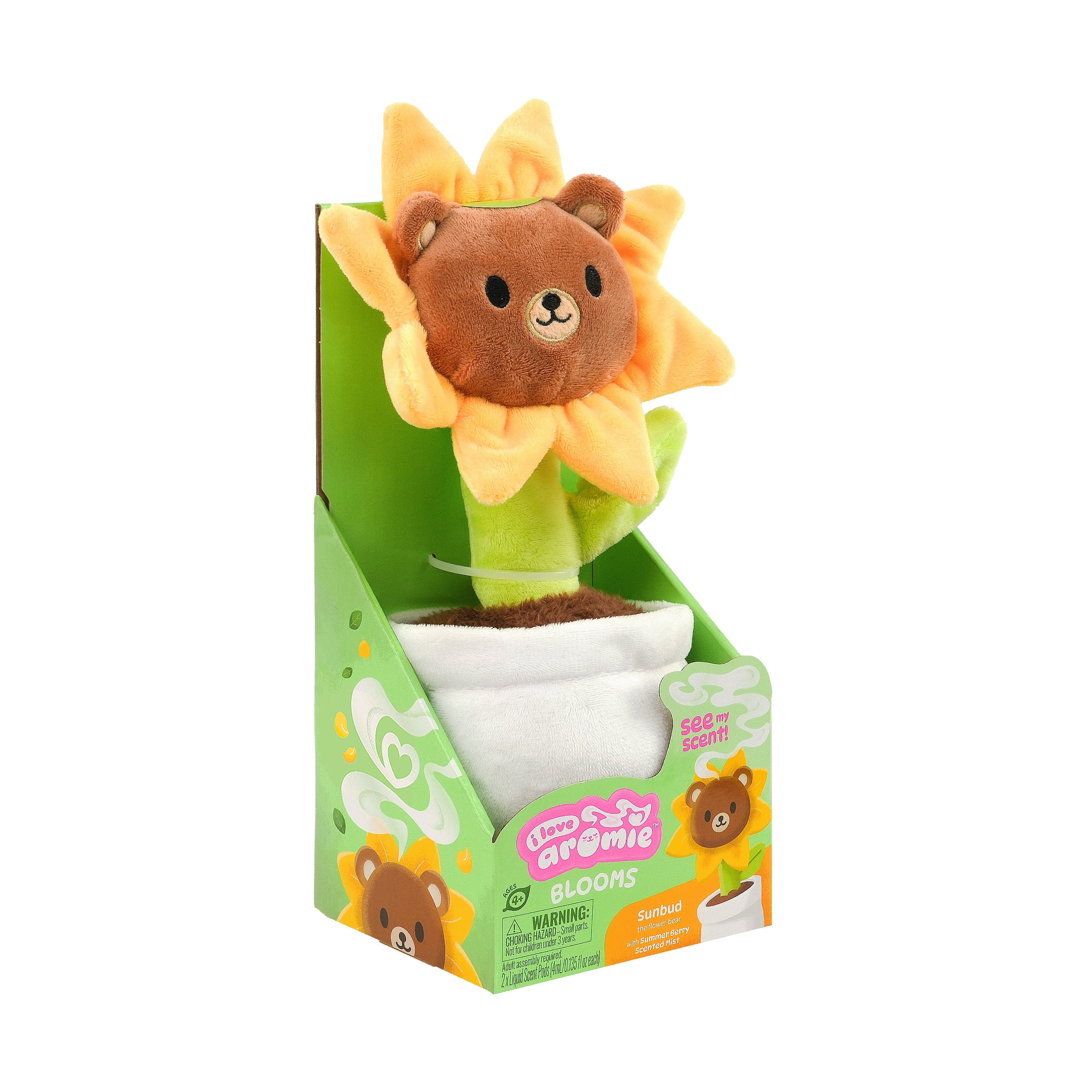 ToyMonster i love aromie Sunbud Summer Berry Scented Flower Plush Toy with Visible Magic Mist (4.5 in W x 10.6 in H x 3.9 in D) sojtu