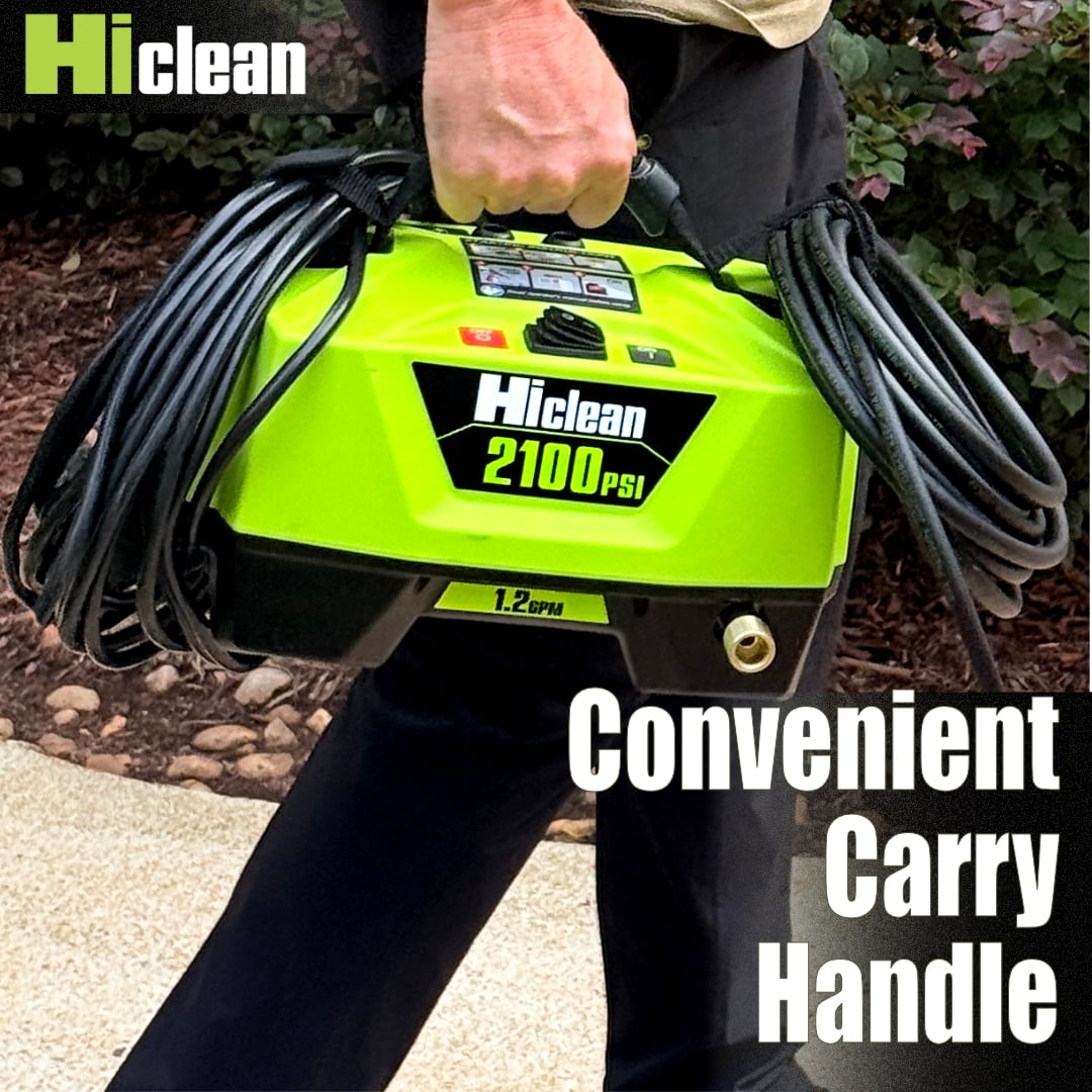 Hiclean Electric Pressure Washer, 2100 PSI Compact Power Washer for Car Detailing and Outdoor Cleaning (25 ft Hose) 27wpc