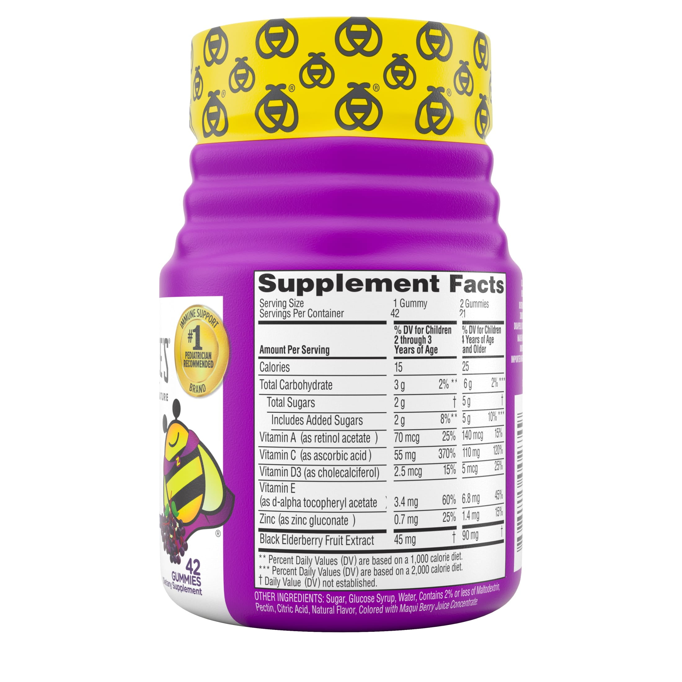Zarbee's Children's Daily Immune Support Gummies with Elderberry and Vitamins (42 Count) wmawj