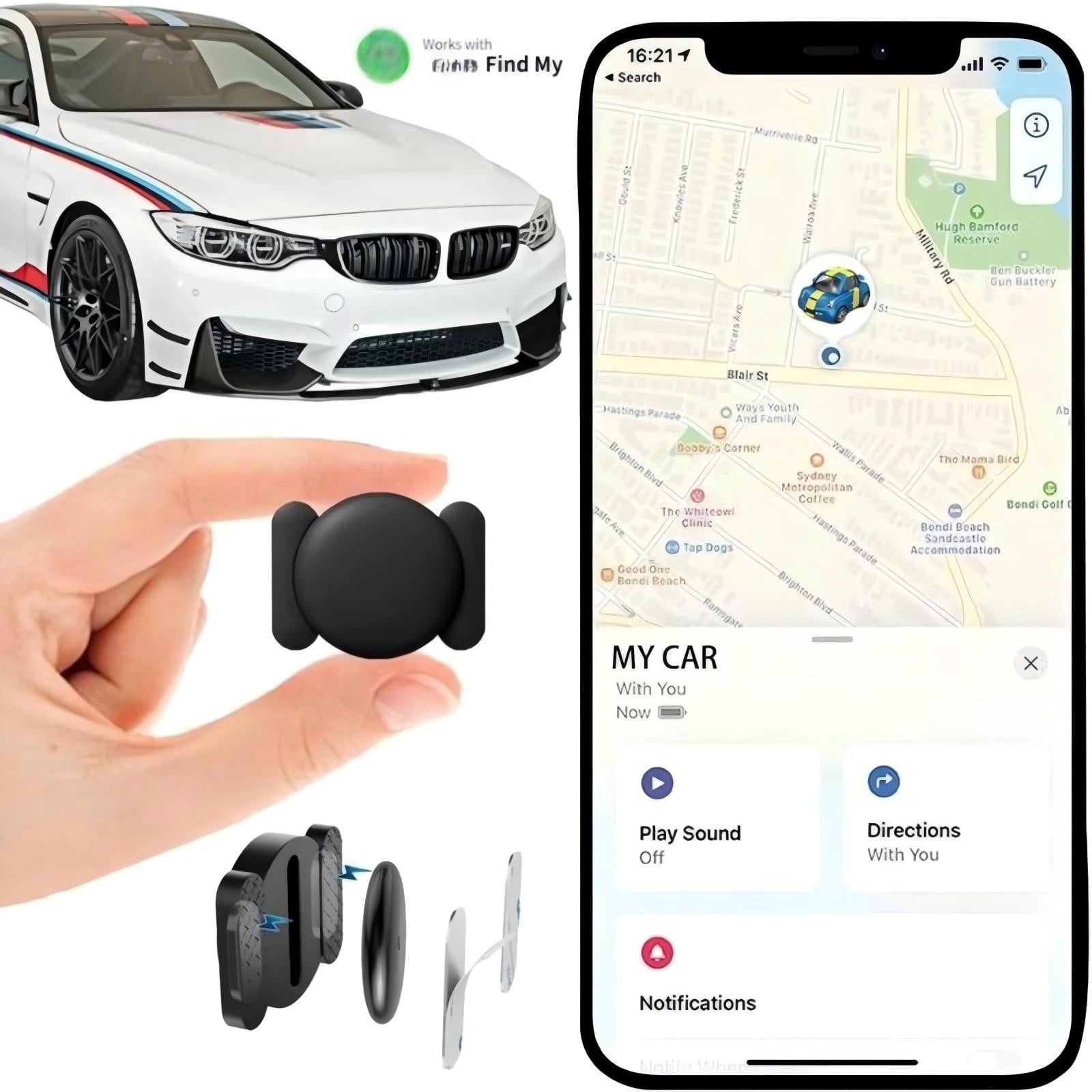 MINI USA Hidden GPS Tracking Device for Vehicles and Cars (Black, 1 Pack) vyftq