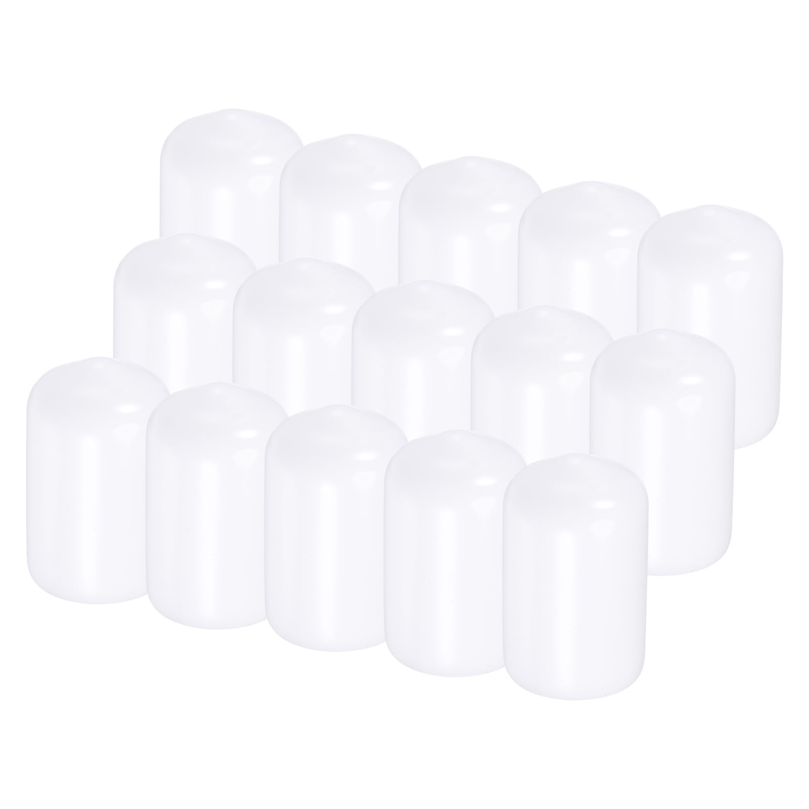 Uxcell Round End Caps Rubber Cover Vinyl Screw Protector for Bolt Pipe Tubing (White, 0.5 in, 50 Pack) ososa