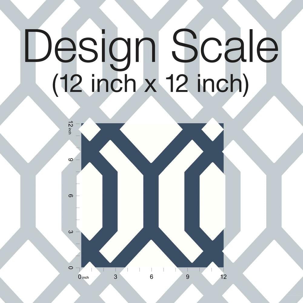 RoomMates Gazebo Lattice Peel and Stick Wallpaper (Blue, 20.5 in x 16.5 ft) 9reau