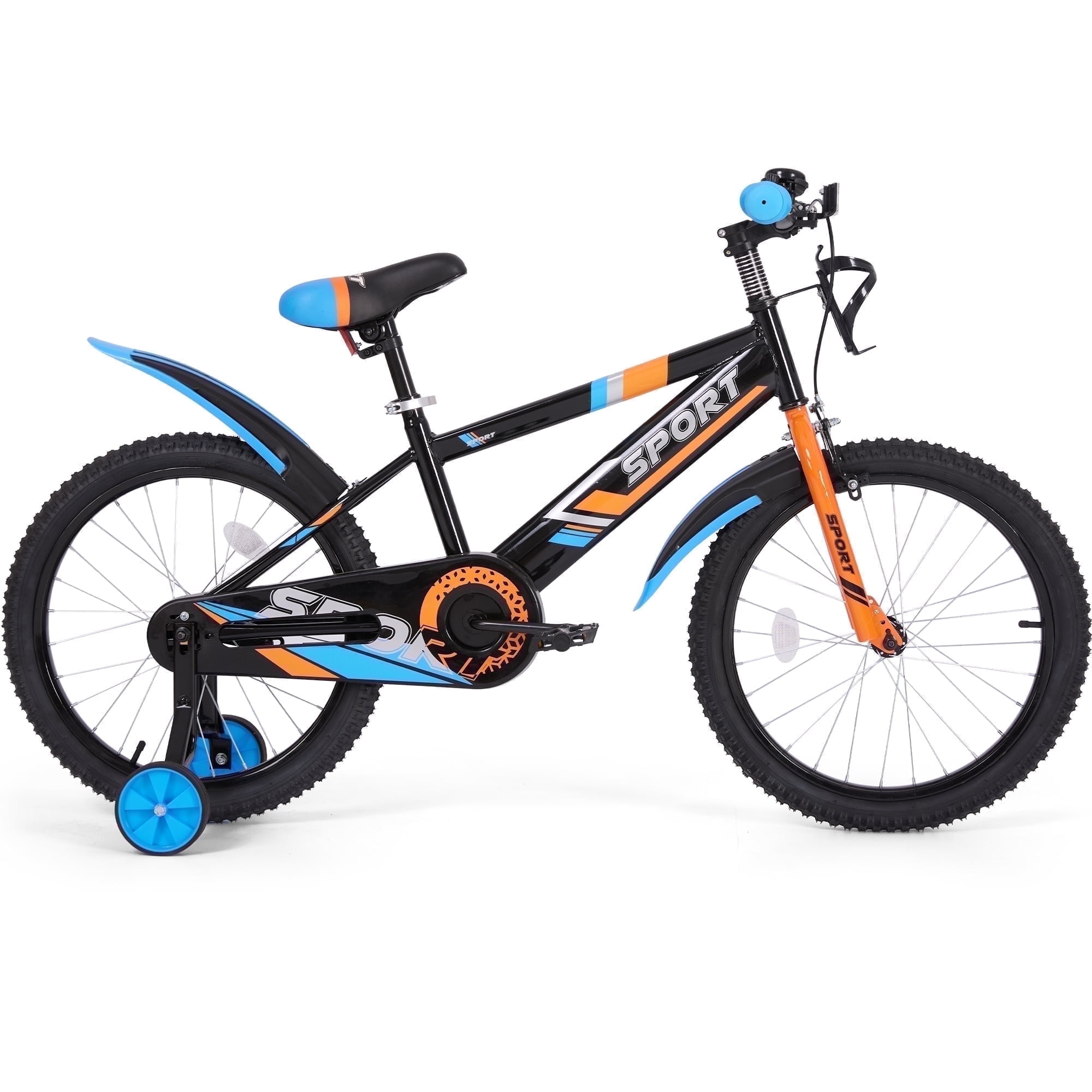 Naipo 20 Inch Kids Bike with Full Chain Guard and Anti-Slip Pedals (Black, 20 in) yzrrx