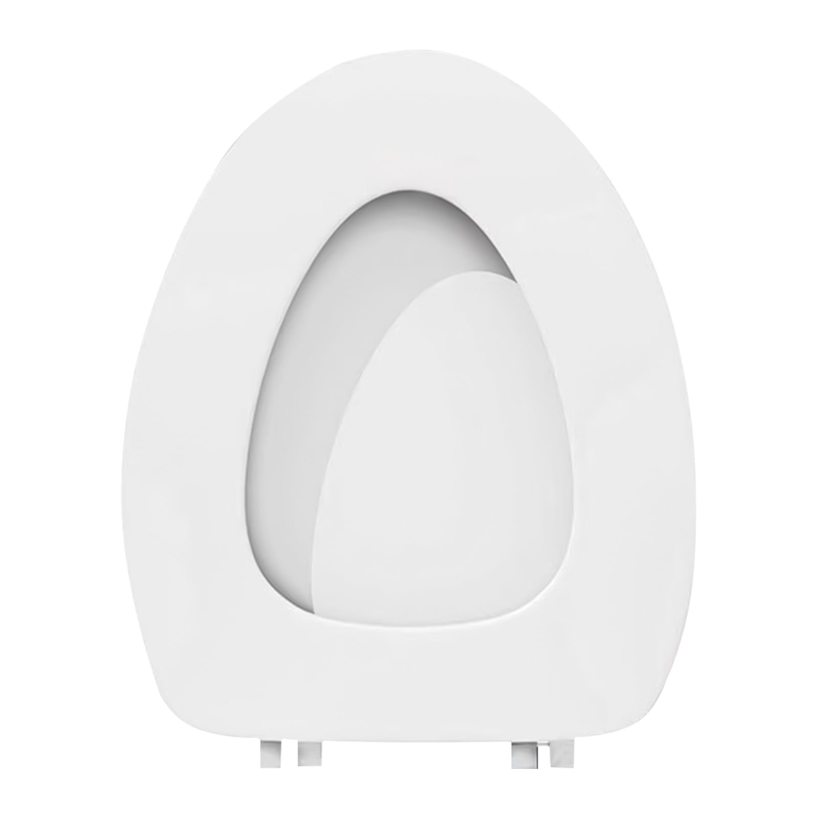 Tyidzon Elongated Soft Vinyl Toilet Seat, Comfortable Foam Padded Seat with Easy-Clean Design (White, 18.11 in x 14.17 in) 2584c