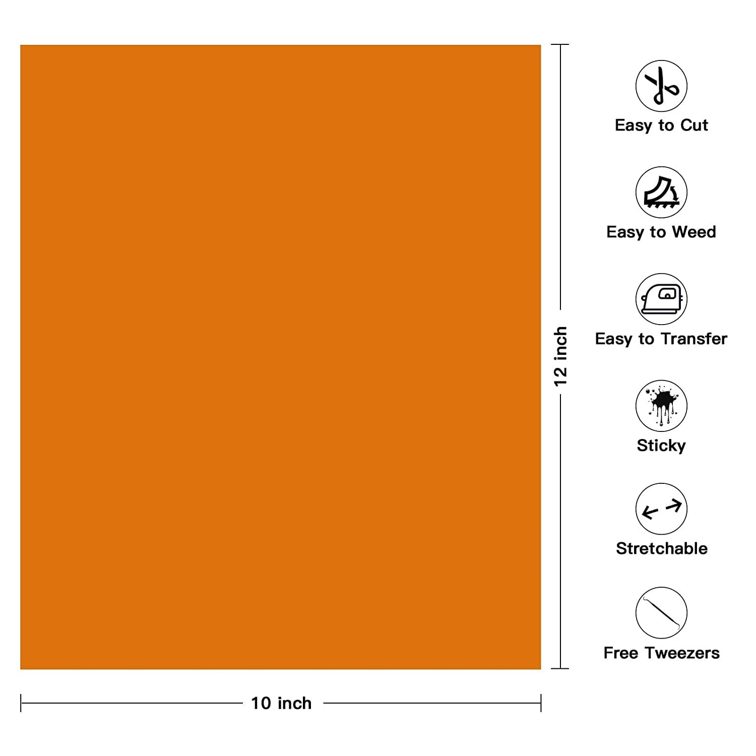 HTVRONT Heat Transfer Vinyl Sheets for DIY Crafting Projects (Assorted Colors, 54 Pack, 12 in x 10 in) 1uzfq - Image 5