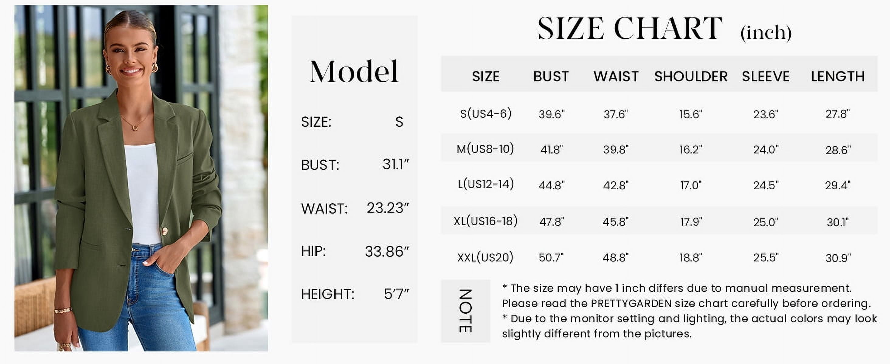 PRETTYGARDEN Women's Business Casual Blazer Open Front Long Sleeve Suit Jacket with Pockets (Beige, XL) 9tss9