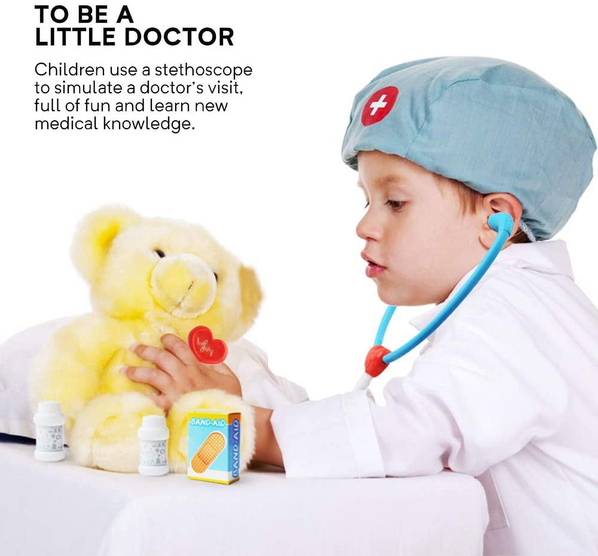 TiokMc Doctor Play Set for Toddlers, Educational Medical Role Play Kit with Carrying Case (17-Piece Set) r2tx3
