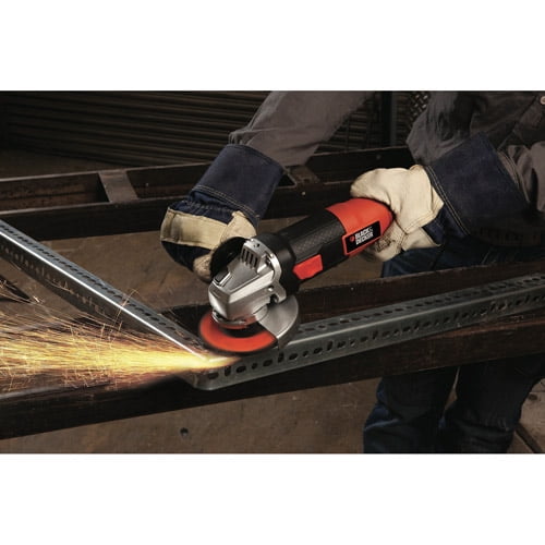 BLACK+DECKER 4.5-Inch Angle Grinder, 6-Amp Corded Power Tool with 3-Position Side Handle (Black) su7gx