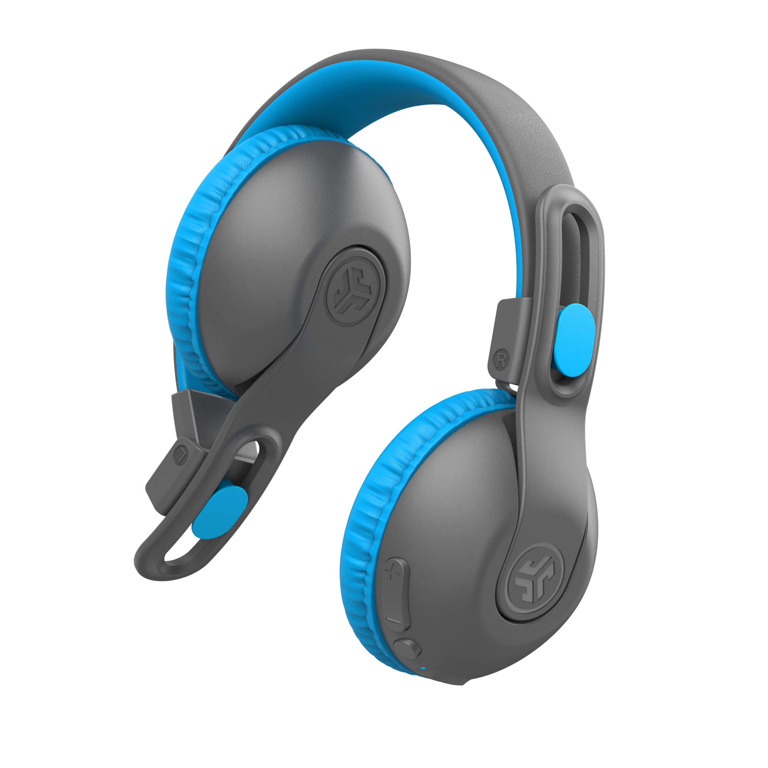 JLab JBuddies Studio 2 Kids Wireless Headphones, Volume Safe, Foldable, Noise Isolation, Built-in Mic (Blue/Graphite, 1 Pair) zexnu