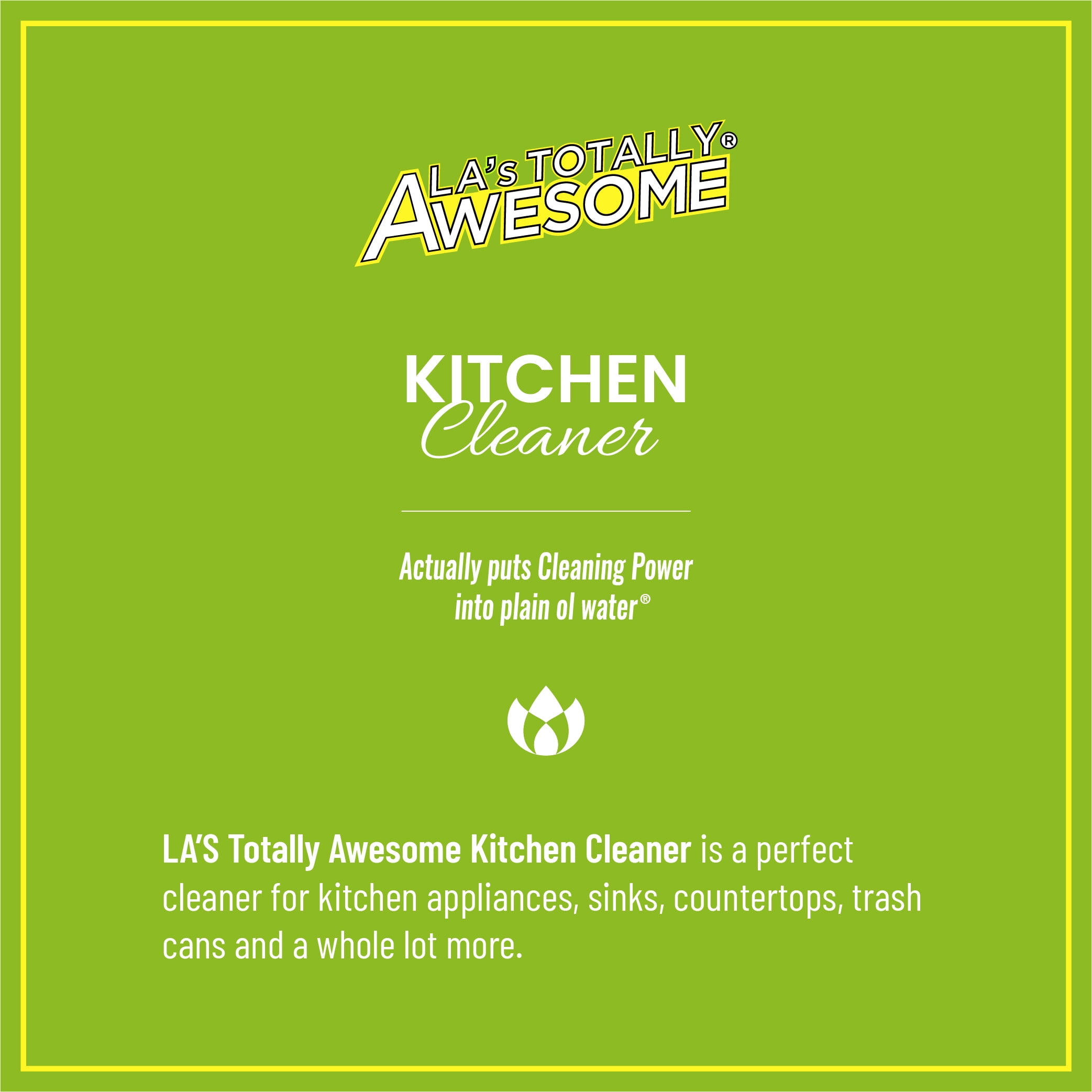 LA's Totally Awesome Daily Kitchen Cleaner Spray, Plant-Derived Multi-Surface Formula (32 fl oz, Pack of 6) 9prrf