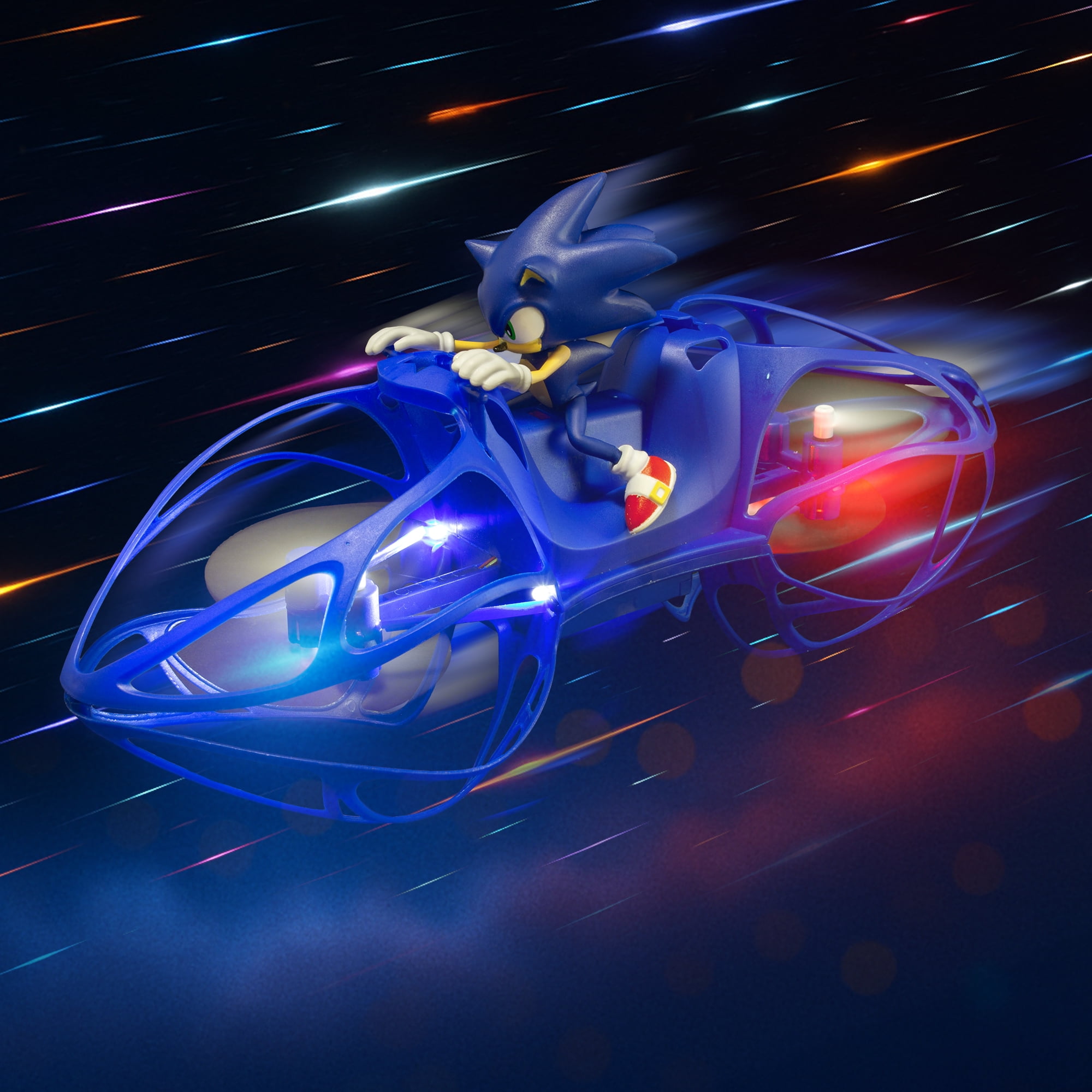Sonic RC Flying HoverBike Remote Control Stunt Vehicle (Blue, 1 Pack) dwpre