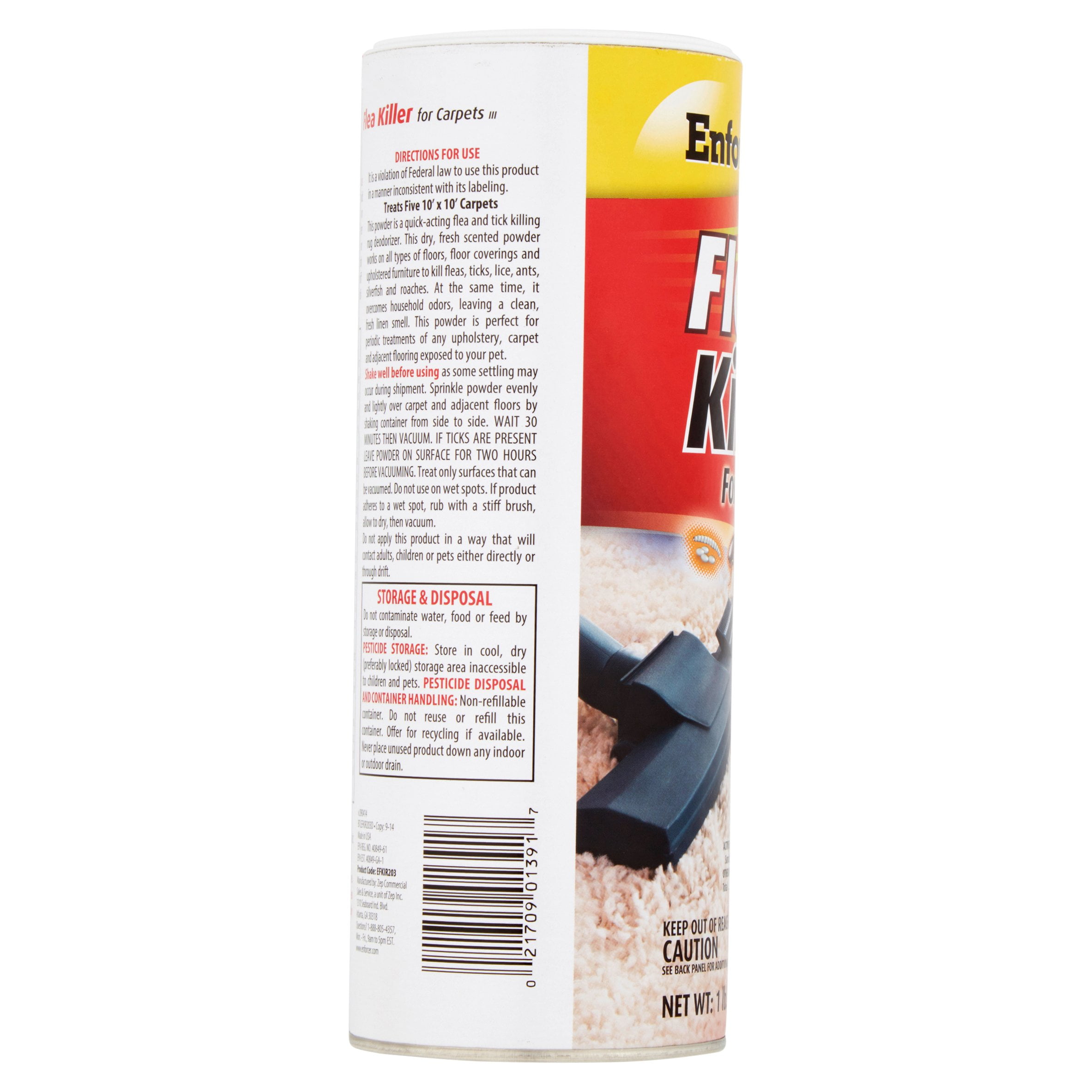 Enforcer Flea Killer for Carpets Powder, Indoor Pest Control Treatment (Clean Linen Scent, 20 oz) uba88