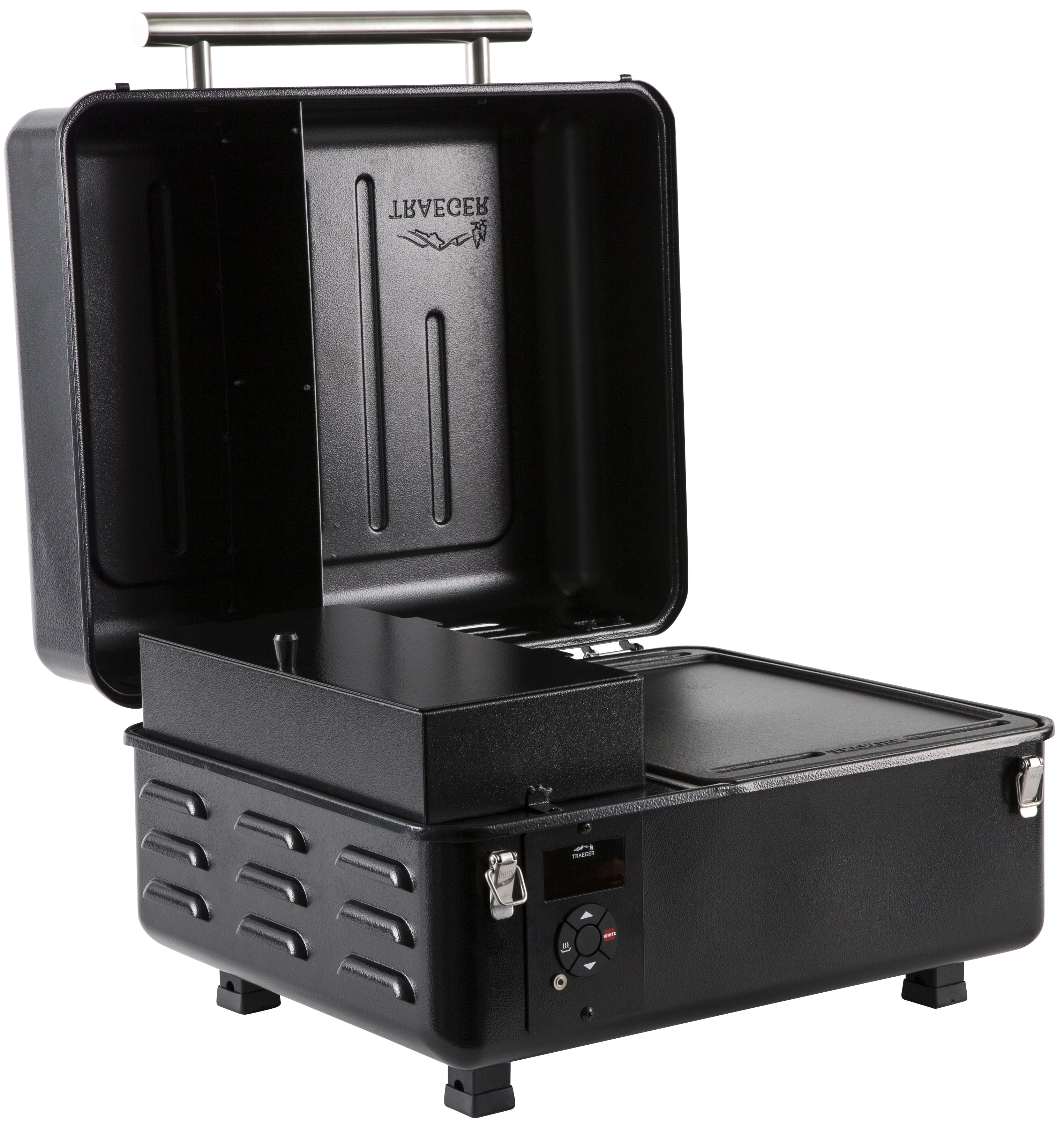 Traeger Pellet Grills Ranger Portable Wood Pellet Grill and Smoker (Black, 184 sq in) k3x06