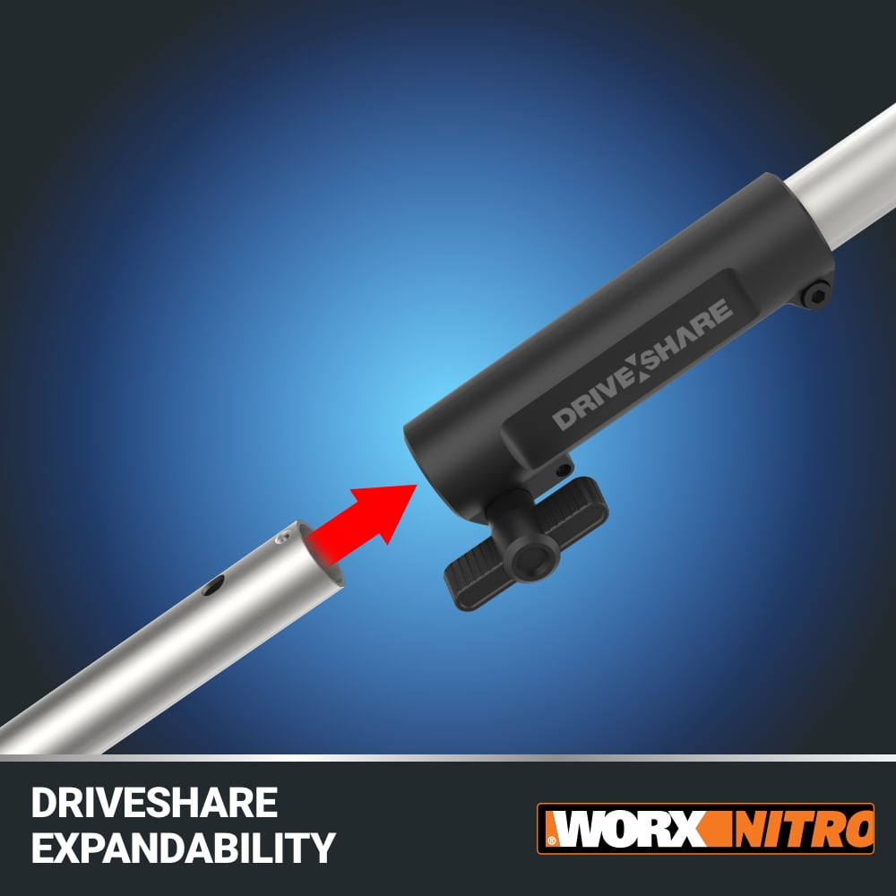 Worx Nitro Driveshare WA0222 40V Pole Saw Attachment (Black, 10 in) 9gyia