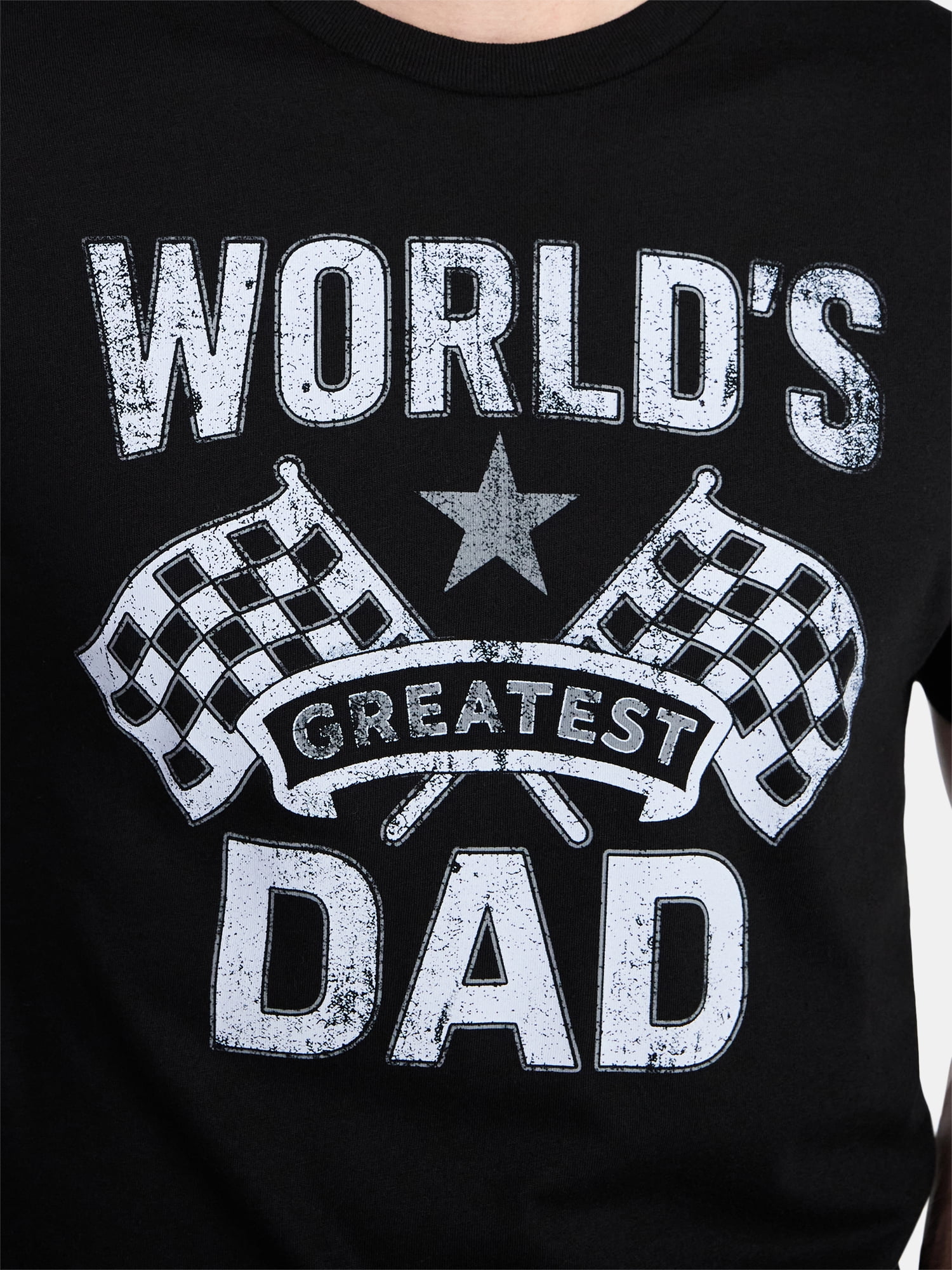 Way To Celebrate Men's Vintage Label Dad Graphic Tee (Black, XS) 8chh7