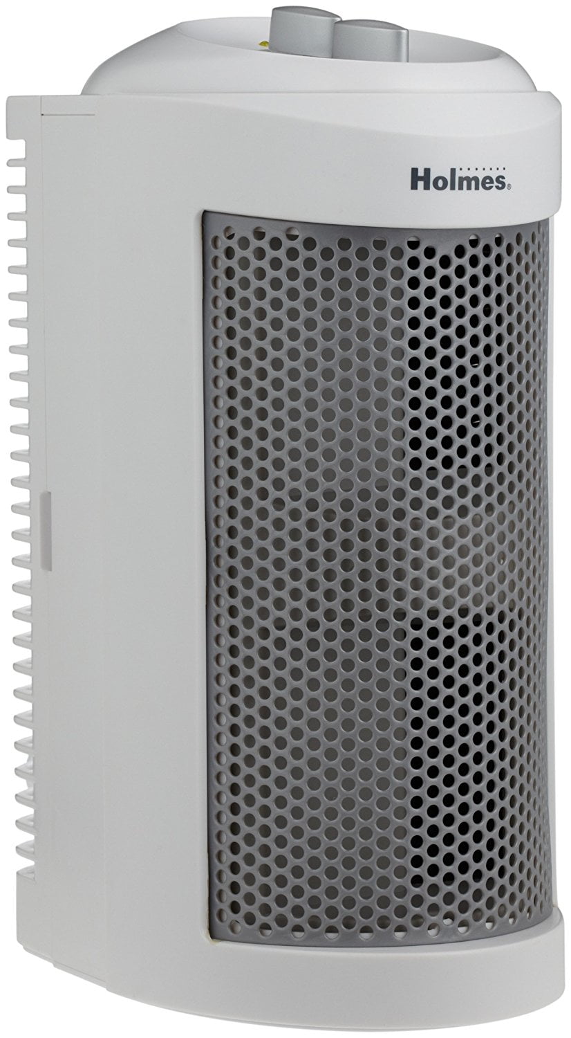 Holmes True HEPA Mini Tower Air Purifier for Allergens (White, 1 Unit) lnba7