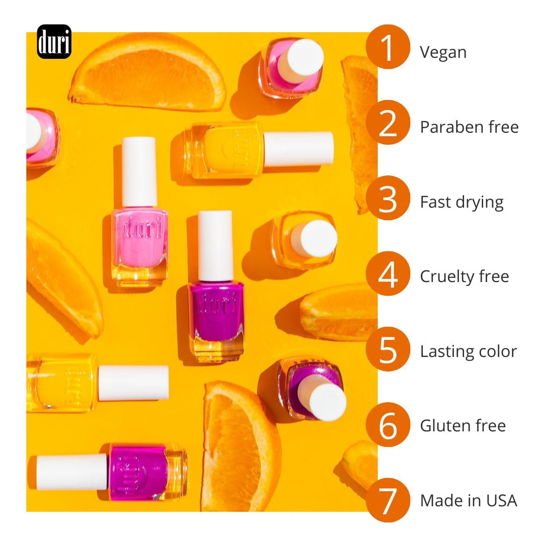 Duri Nail Polish, 744 Karma, Red Orange Shimmer, Long-Lasting High-Gloss Finish (Red, 0.45 fl oz) g84bx