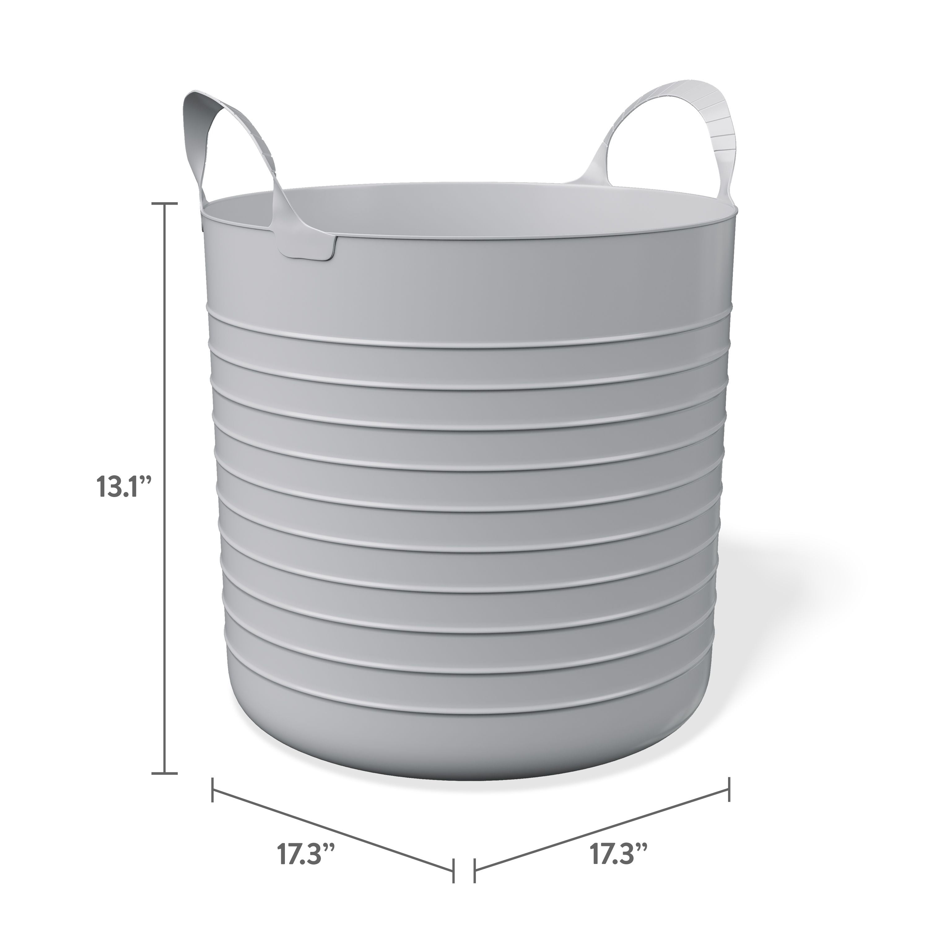 Mainstays Kids Large Flexible Storage Basket (Gray, 10 Gallon) qjbim