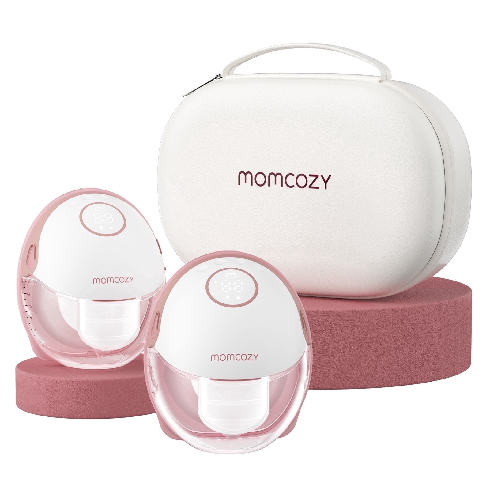 Momcozy M6 Hands-Free Wearable Breast Pump, DoubleFit Flange with 3 Modes & 9 Levels (Clear, 24mm) w7z0c