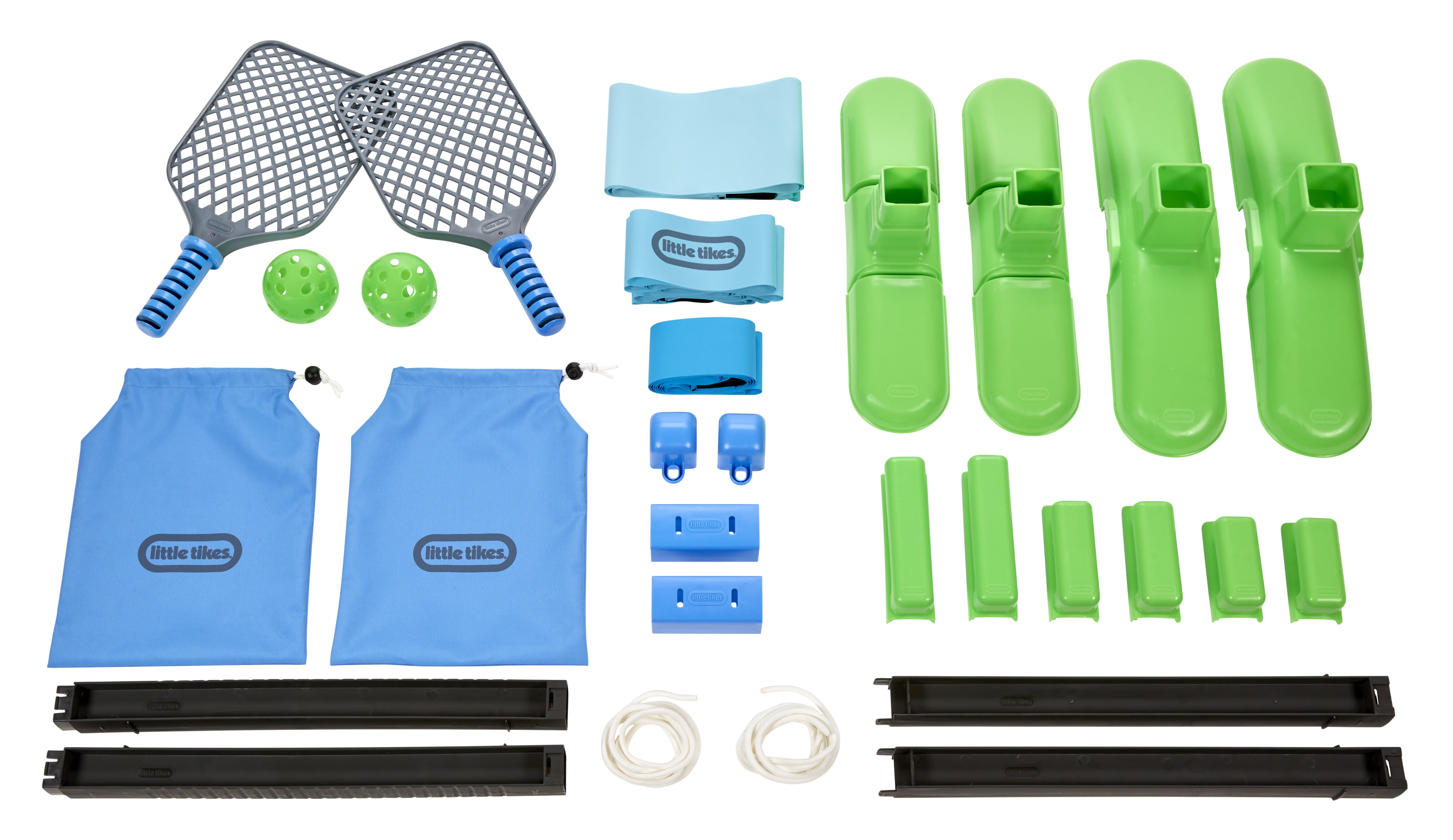 Little Tikes TotSports Pickleball Set, Adjustable Height Net with Paddles and Balls (Blue, 10 ft) evn64