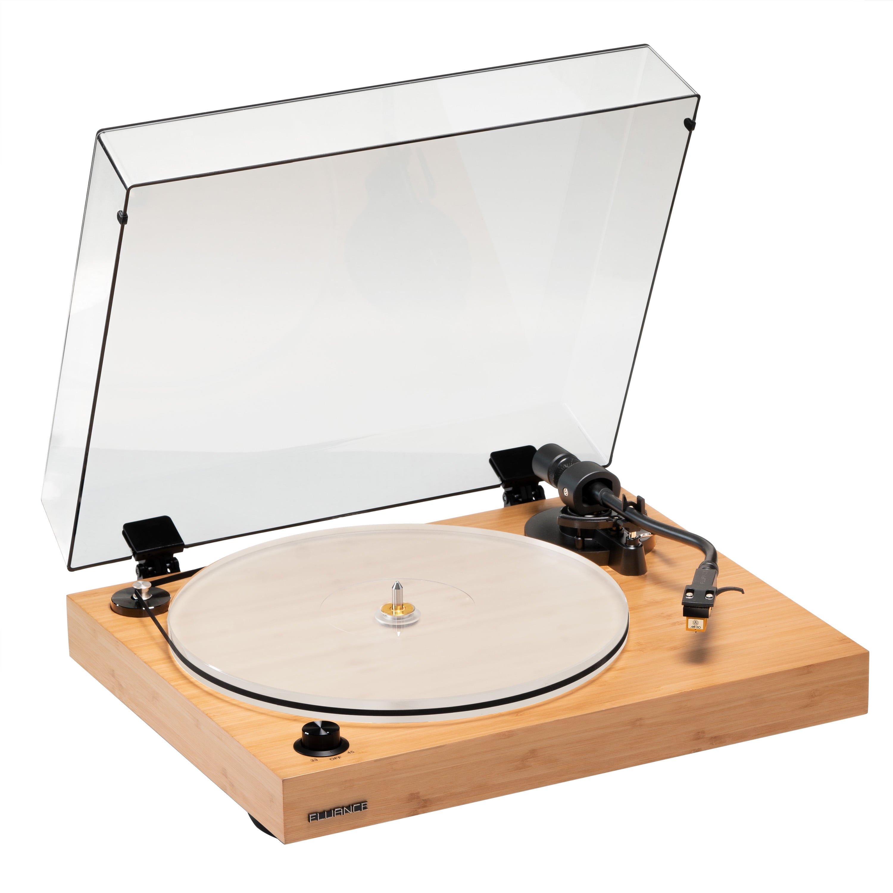 Fluance RT85N Reference High Fidelity Vinyl Record Player with Nagaoka MP-110 Cartridge and Acrylic Platter (Lucky Bamboo) iyla9