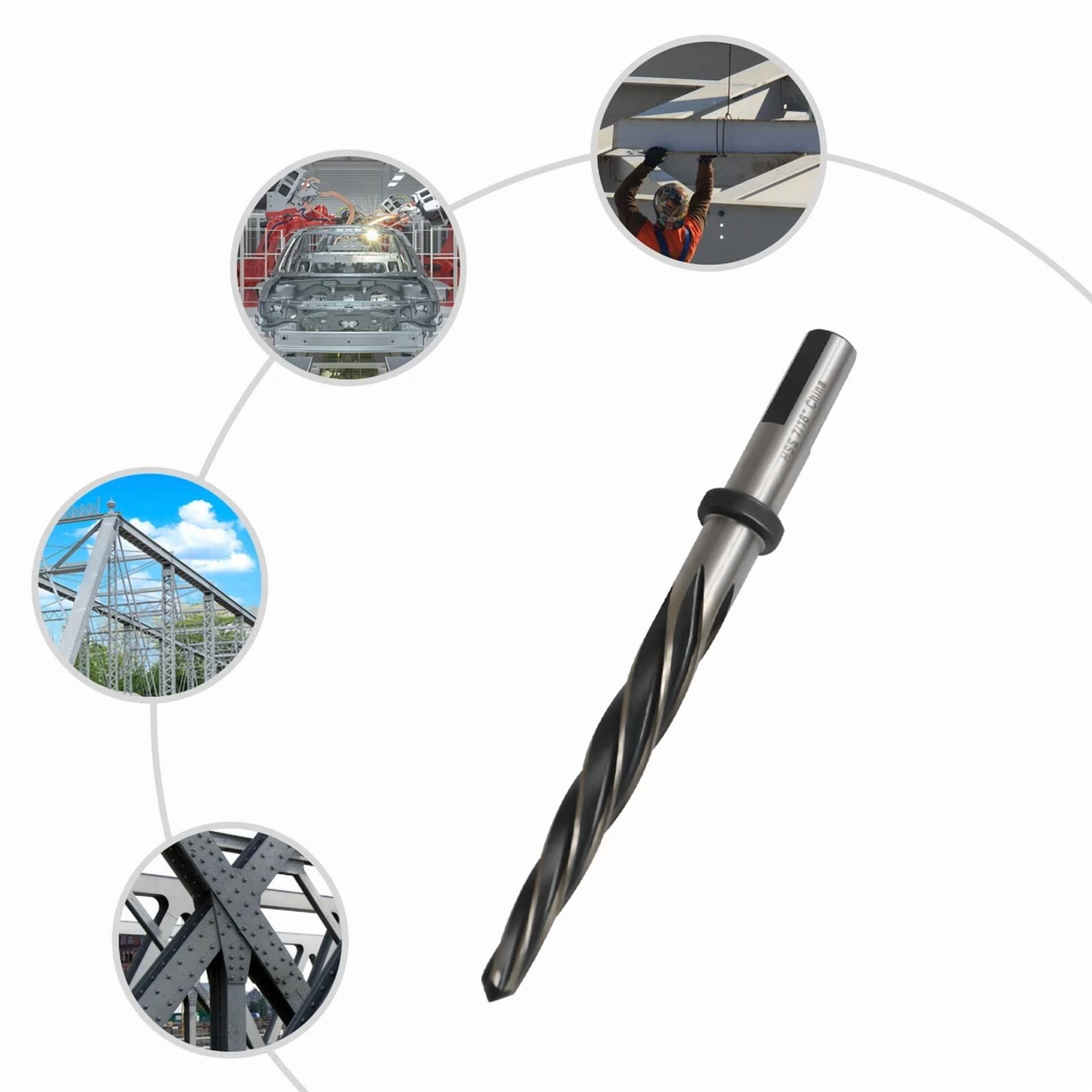 Knack 7/16 in Bridge Reamer with 1/2 in Three Flat Shank Spiral Flute for Industrial Metalworking (7/16 in) rvm0x