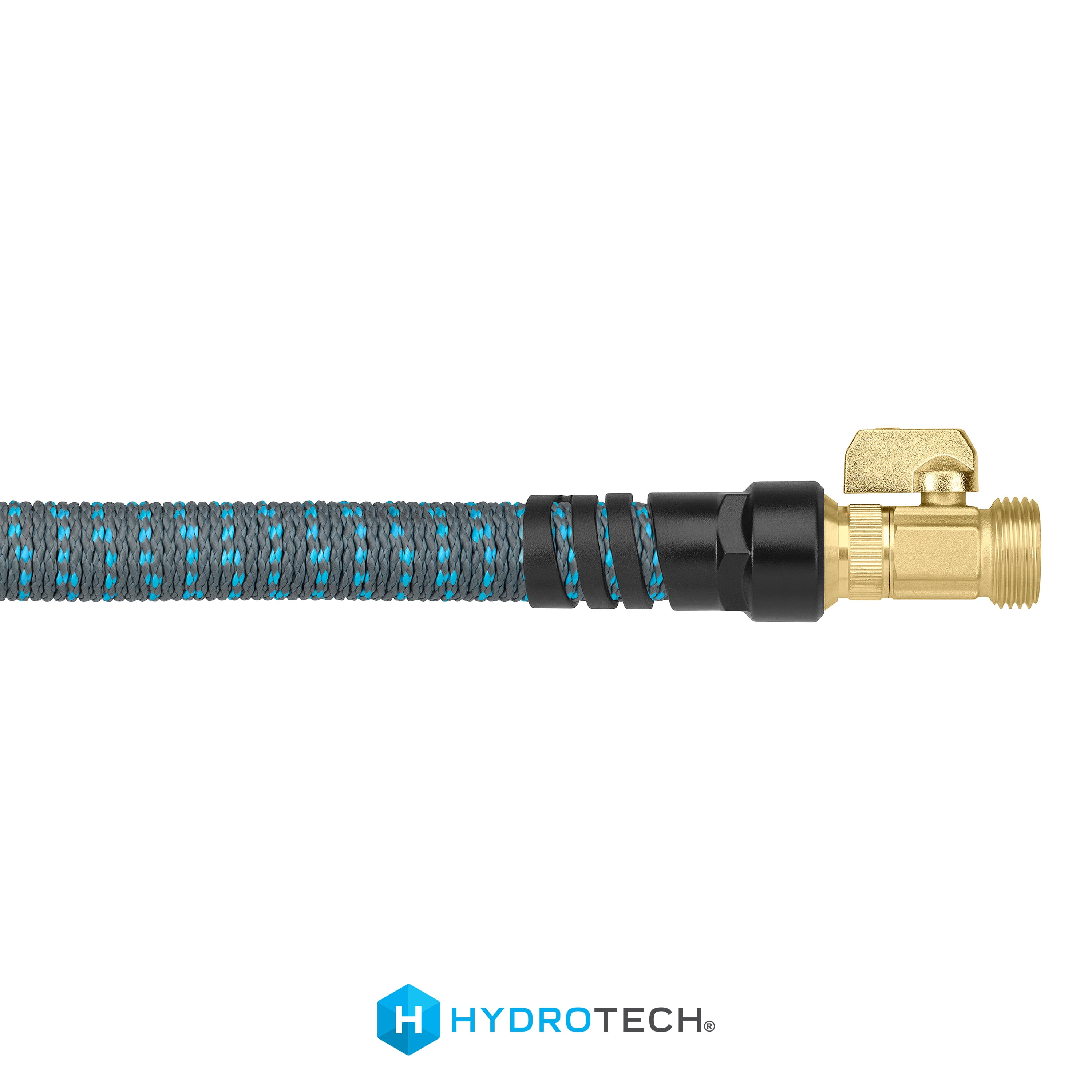 HydroTech Expandable Garden Hose, Burst-Proof Heavy-Duty Flexible Water Hose (Blue, 25 ft.) ztkav