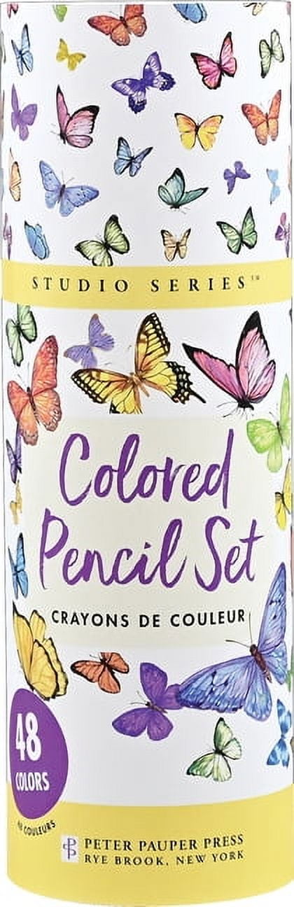 Peter Pauper Press Studio Series Colored Pencils (Professional Artist Grade, 48-Count Set) tg1kz