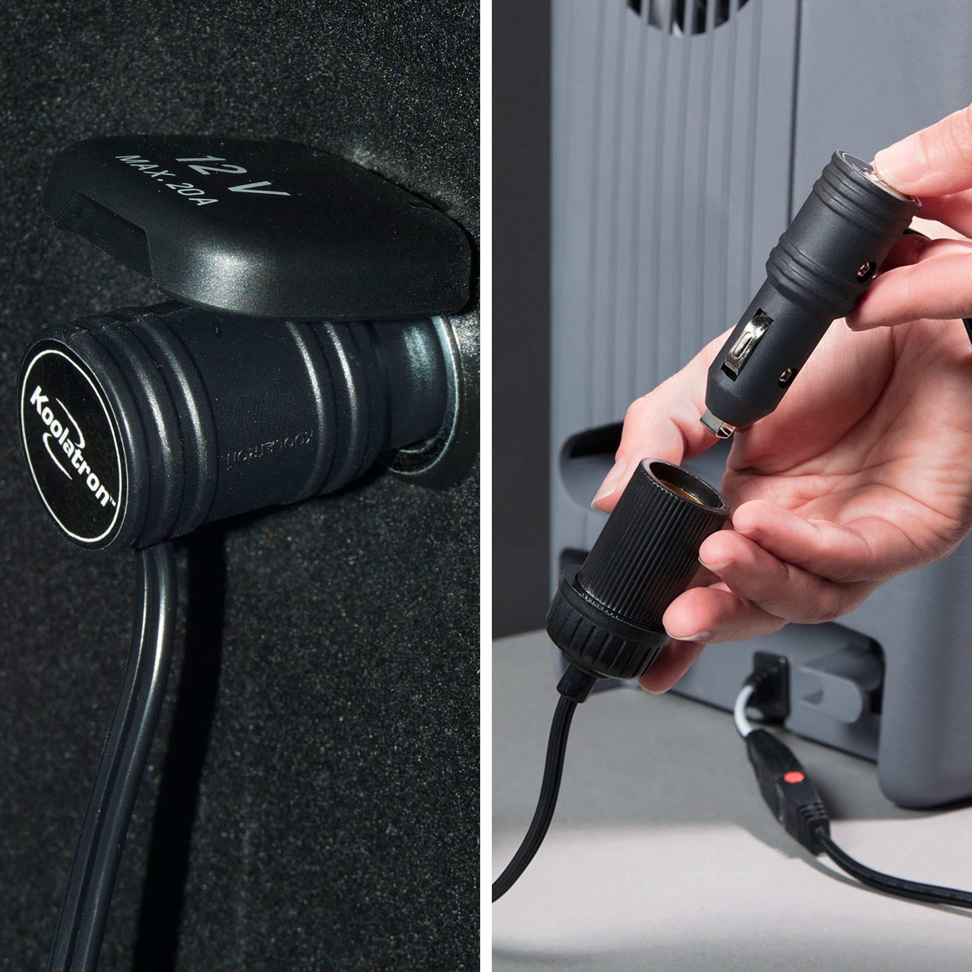 Koolatron AC to DC Power Adapter Converter with Circuit Breaker (Black, 6 ft) pjb0t