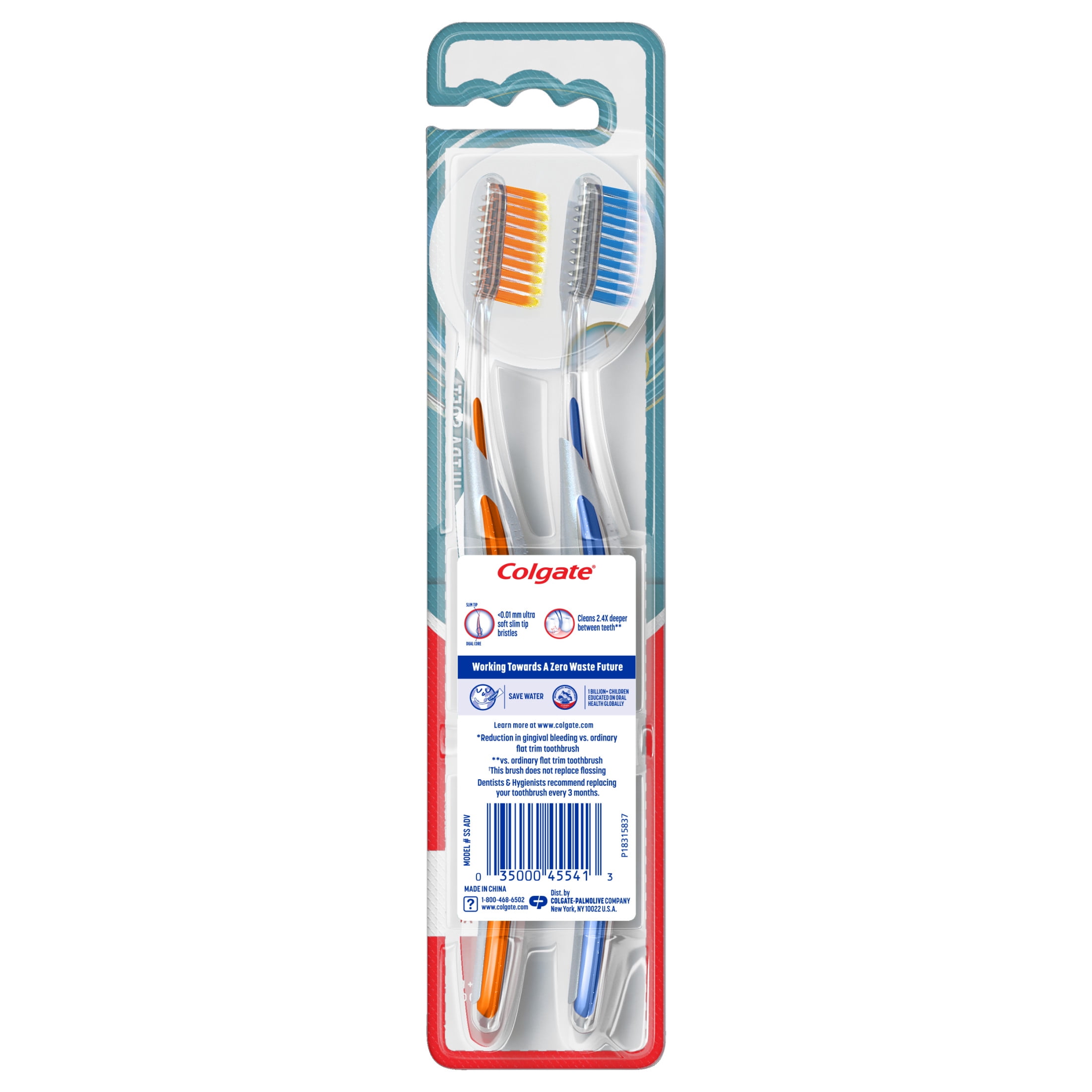 Colgate Gum Health Manual Toothbrush, Ultra Soft Bristles for Sensitive Gums (2 Count) jjkuv