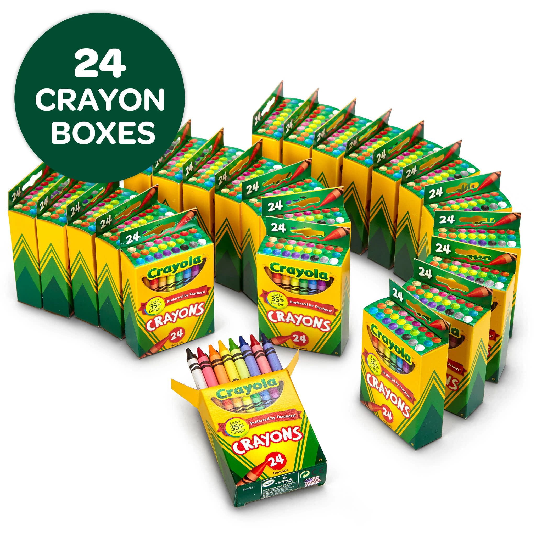 Crayola Crayon Bulk Set, Classroom Art Supplies for Students, Assorted Colors (24 Packs, 576 Count) m1oeo