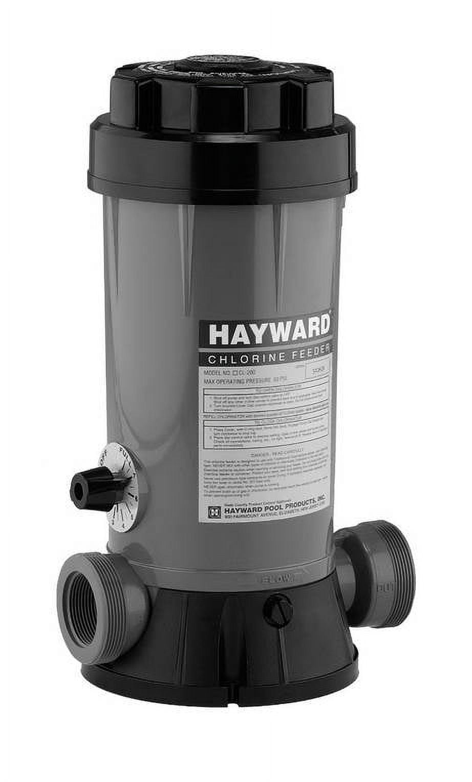 Hayward CL200 In-Line Automatic Swimming Pool Chlorine Chemical Feeder (9 lb Capacity, 14.75 in Height) 95pkf