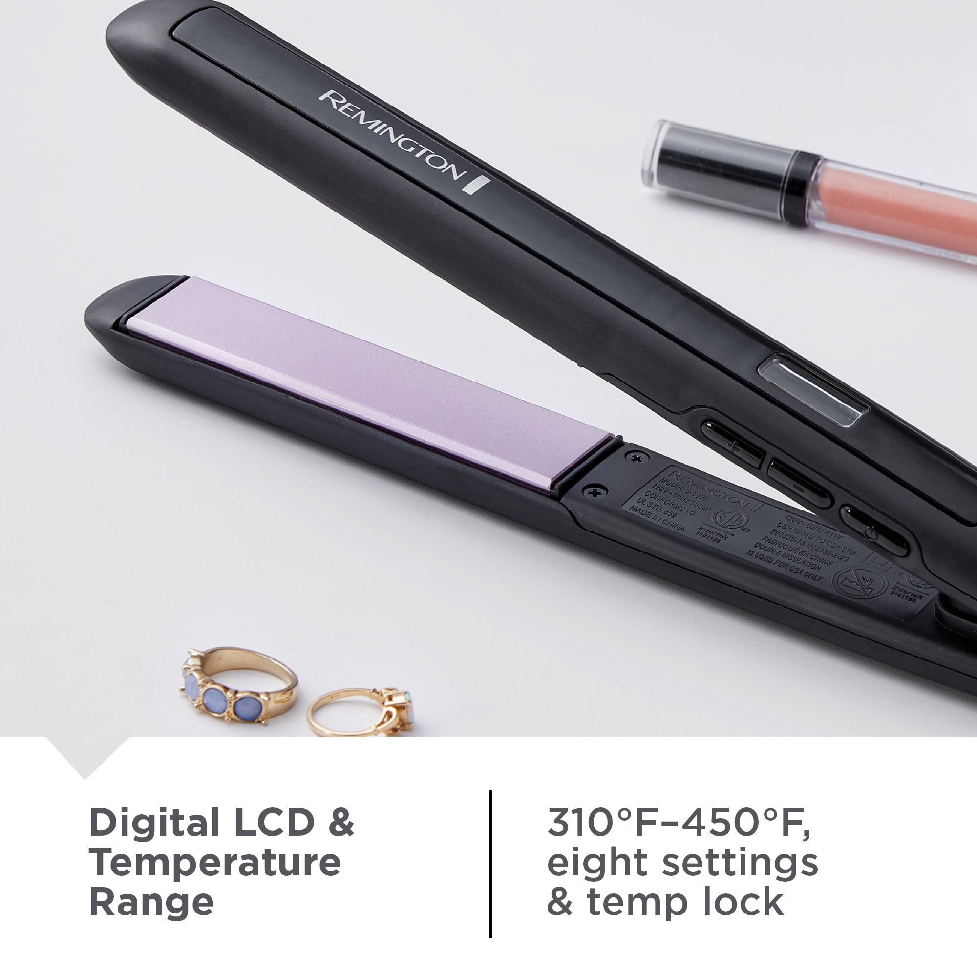 Remington Flat Iron with Anti-Static Technology and Ceramic Titanium Plates (1 in) r1vo2