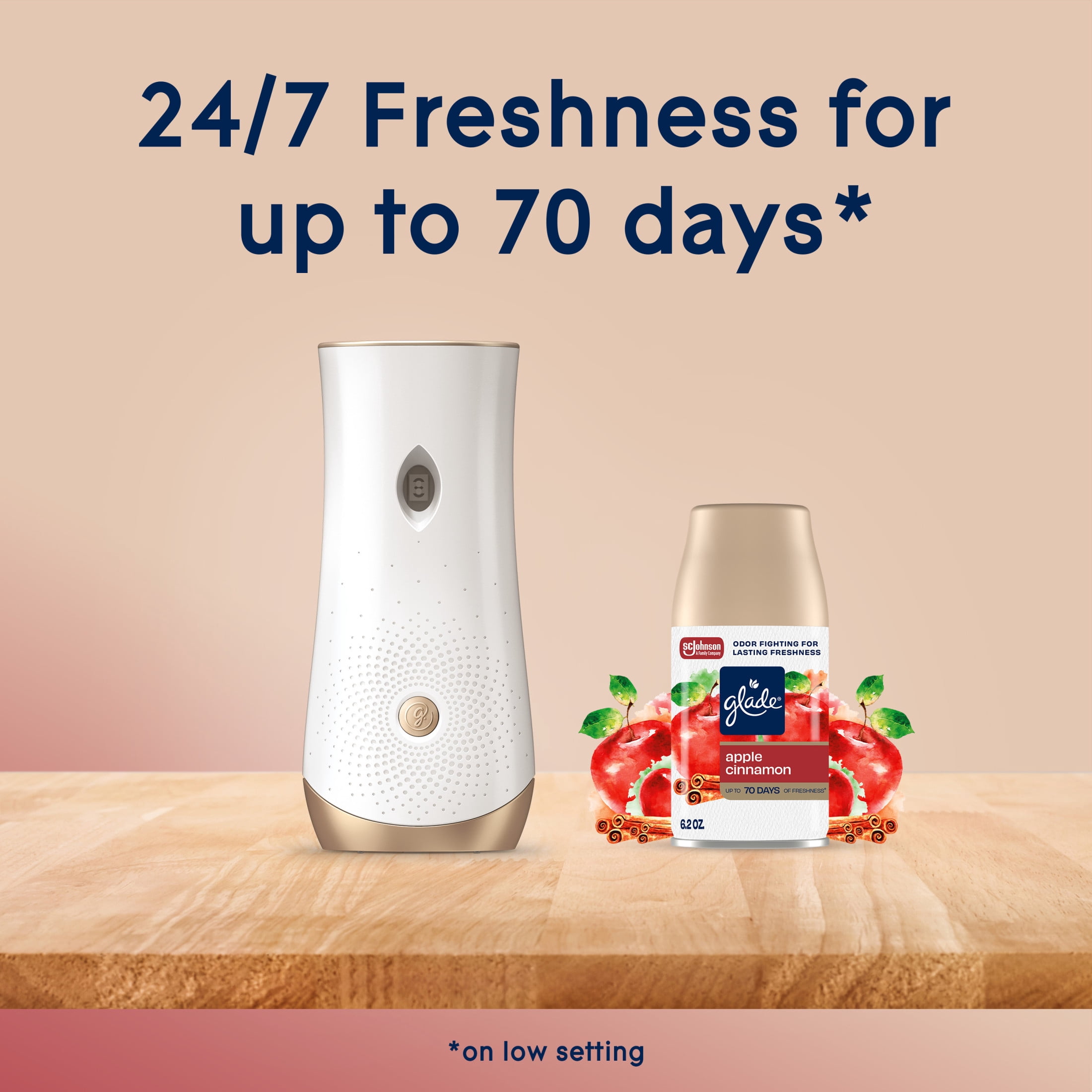 Glade Automatic Spray Air Freshener Refill, Apple Cinnamon Scent, Long-Lasting Fragrance (2 Count, 12.4 oz) z4j7f