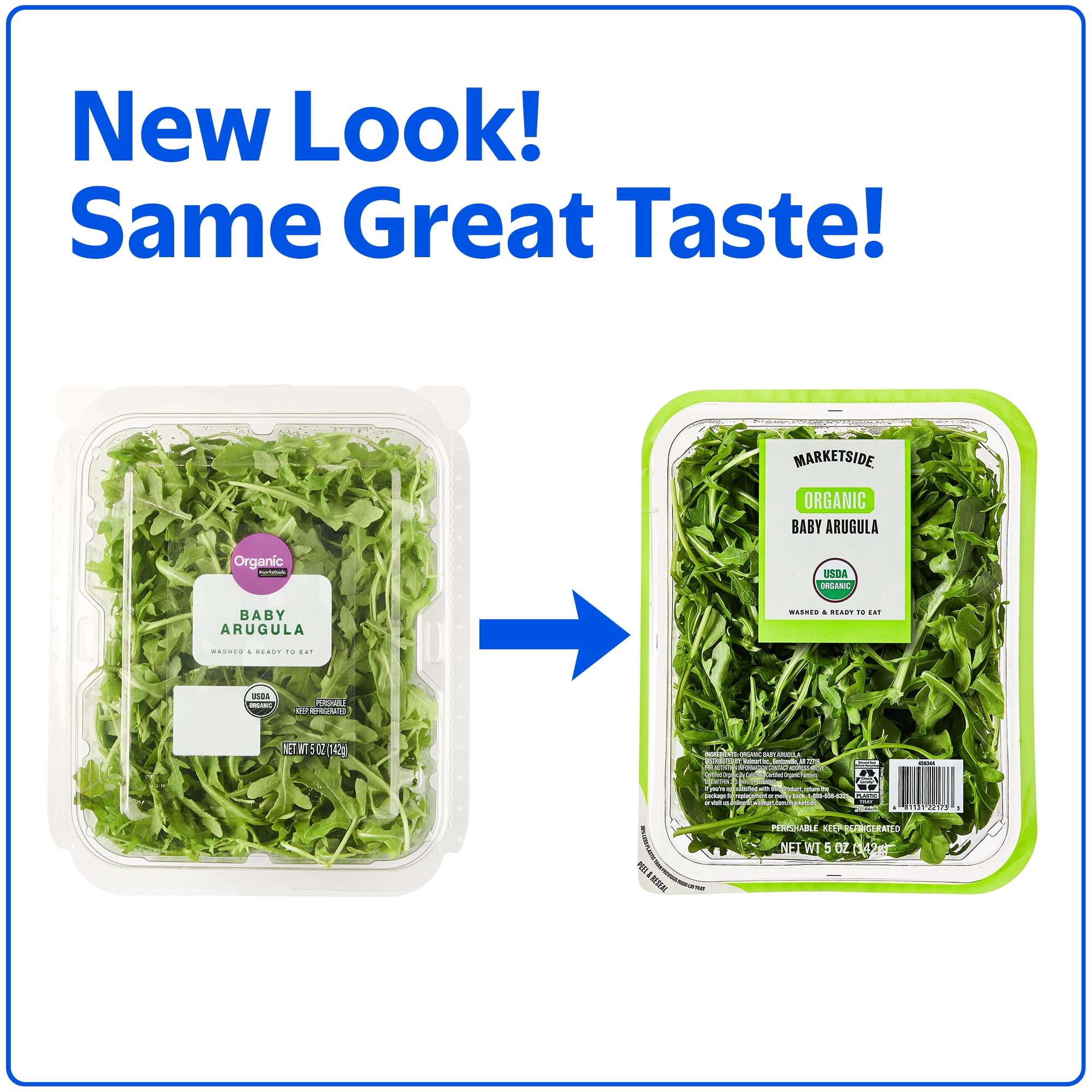 Marketside Organic Baby Arugula Salad (Fresh, 5 oz) 6xukm