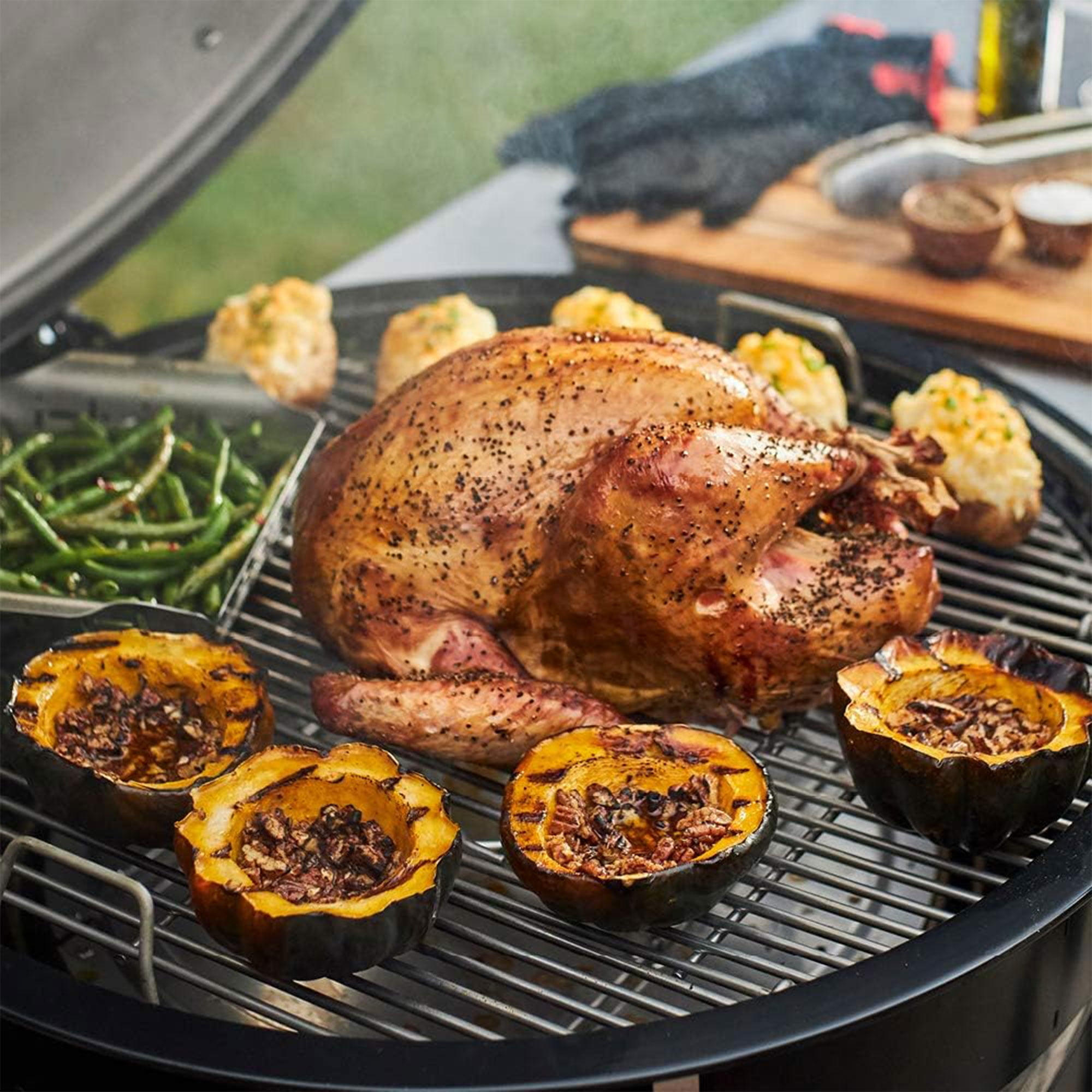 Weber Summit Kamado E6 Charcoal Grill with Stainless Steel Lid (Black, 34.8 in x 35.8 in x 44.9 in) 1lwxk