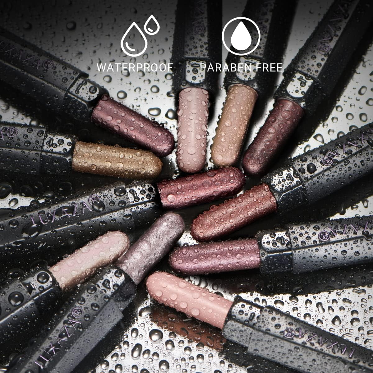 LUXAZA Eyeshadow Stick Set, Shimmer and Metallic Cream Eye Shadow Pencil for Long-lasting Makeup (Pink, 10 Pack) gyl0j
