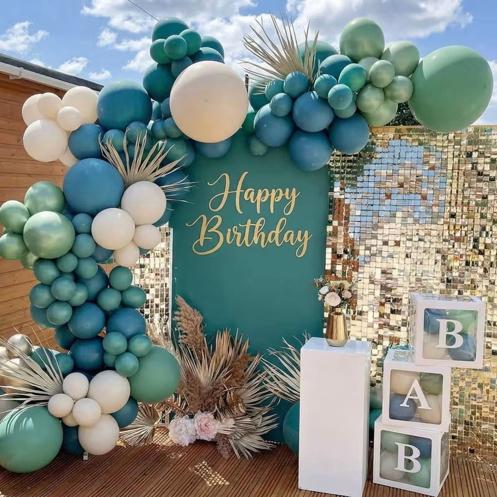Generic Balloon Arch Kit Party Decoration Set (Green and Blue, 85-Piece) y0zuu