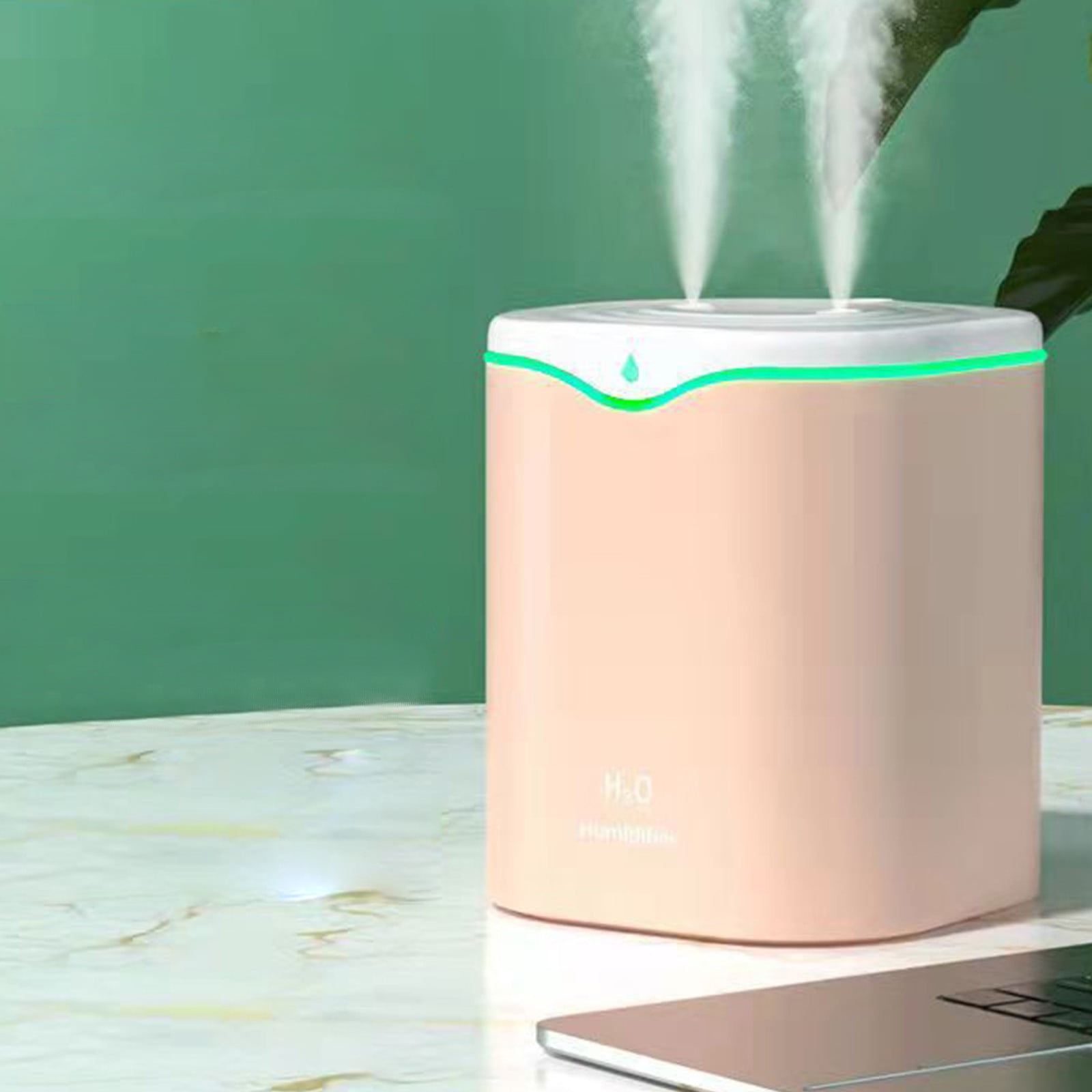 GOFLIC Cool and Warm Mist Humidifier for Bedroom, Quiet Ultrasonic Air Moisturizer with Auto Shut Off (Green, 67.6 fl oz) y1mux