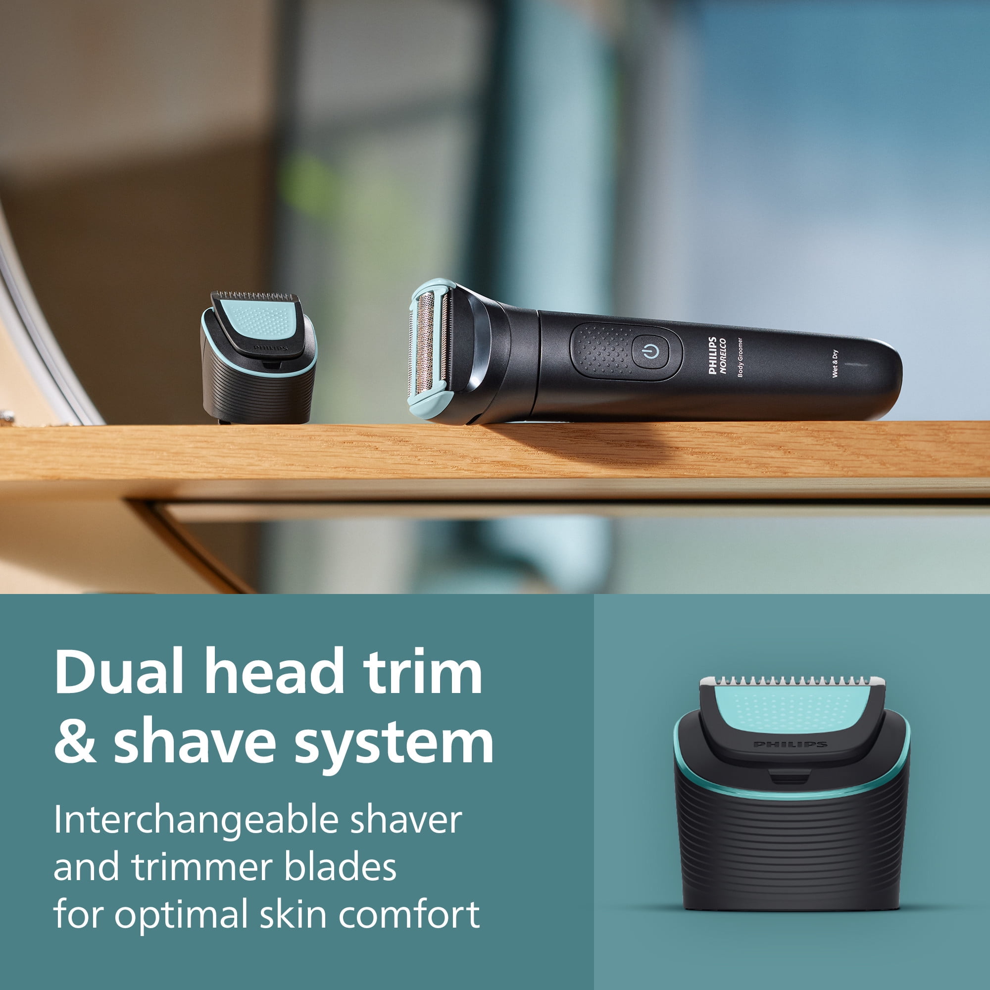 Philips Norelco Body Groomer 5000 Series, Electric Hair Trimmer & Shaver for Men (Black, 11 Length Settings) mys2a