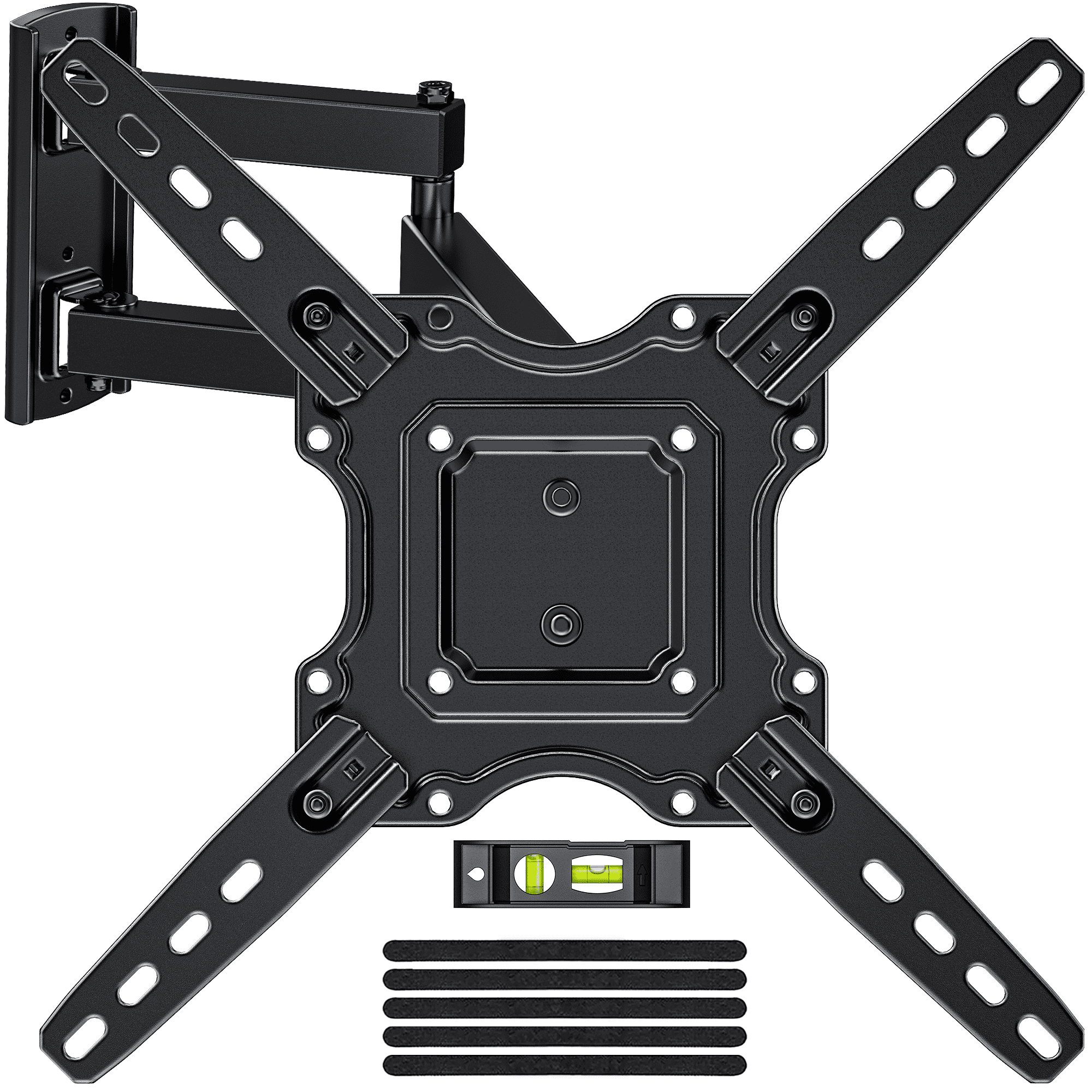 MountFTV Full Motion TV Wall Mount Bracket for 26-65 inch TVs (Articulating, Tilt, Swivel, 77 lb Capacity) x08tj