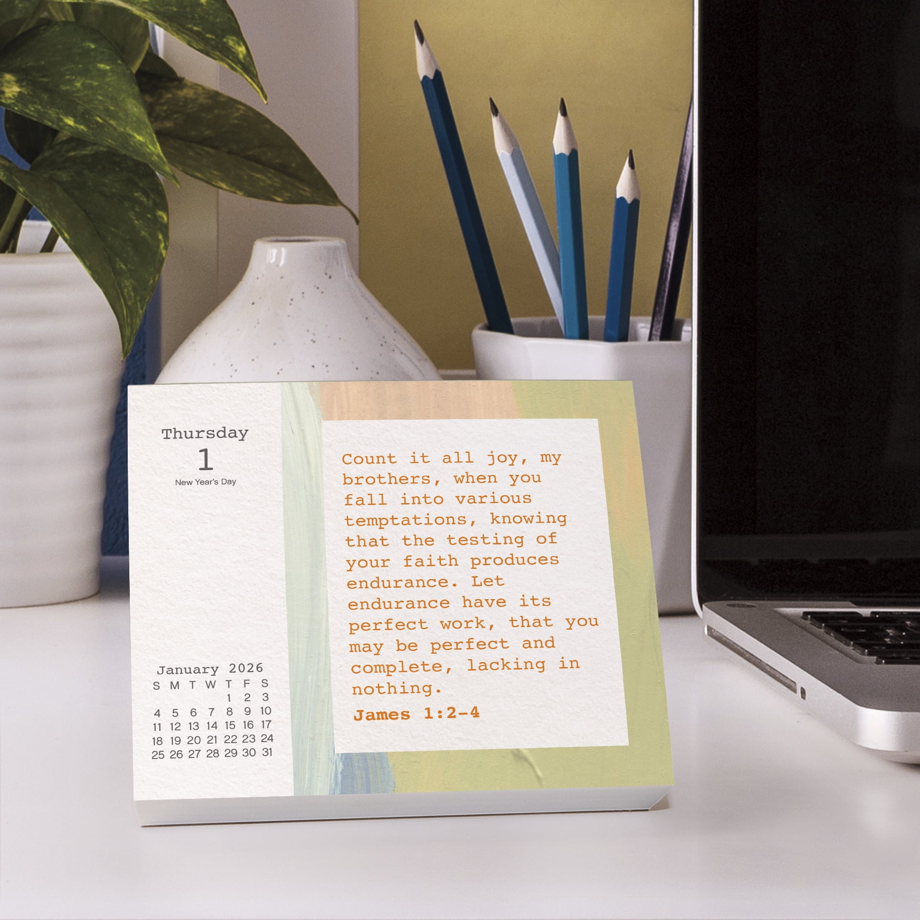 Trends International Bible Desk Calendar (12 Months, 6 in x 6 in) berfg