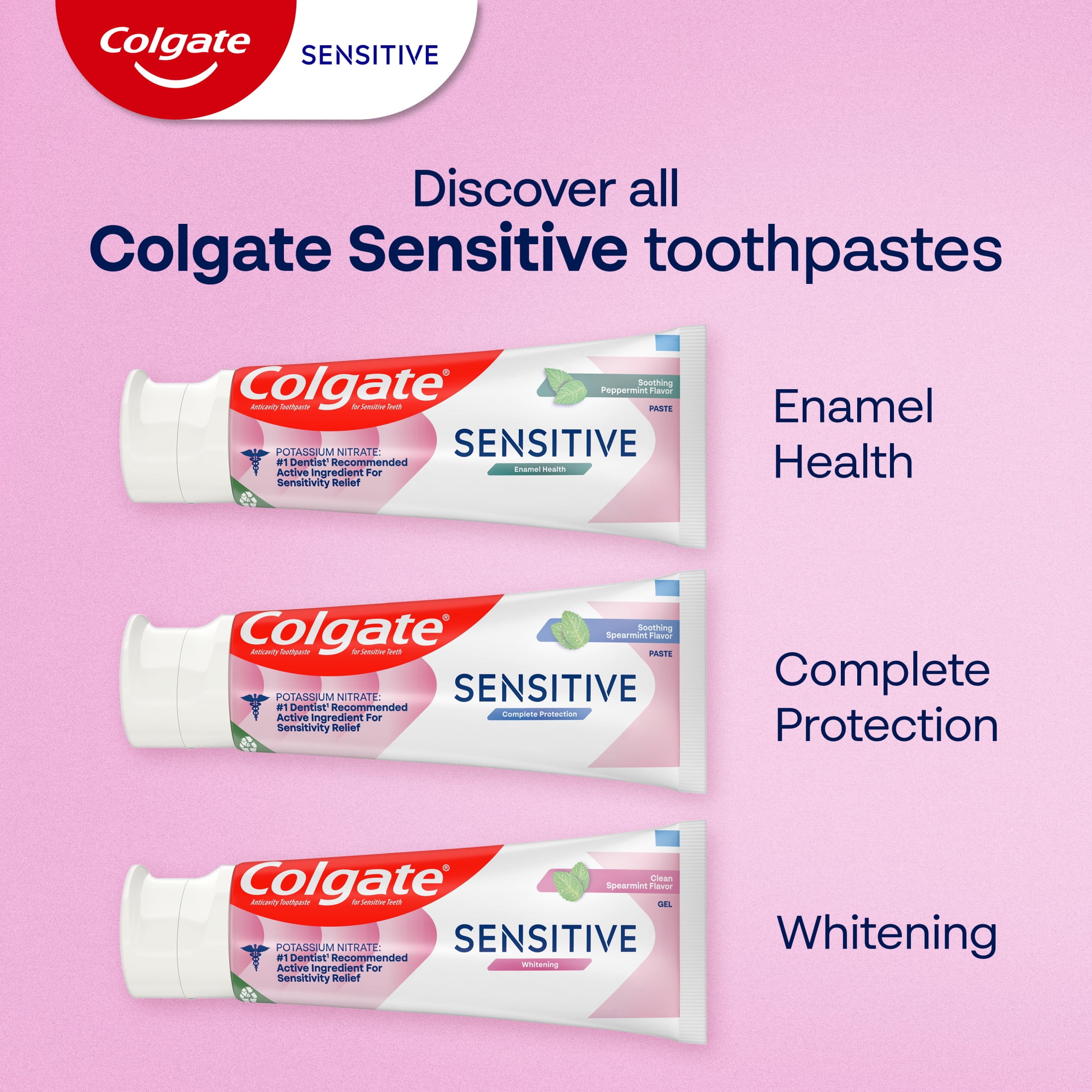 Colgate Sensitive Toothpaste, Complete Protection, Mint Clean (6 oz, Pack of 2) l9x8m
