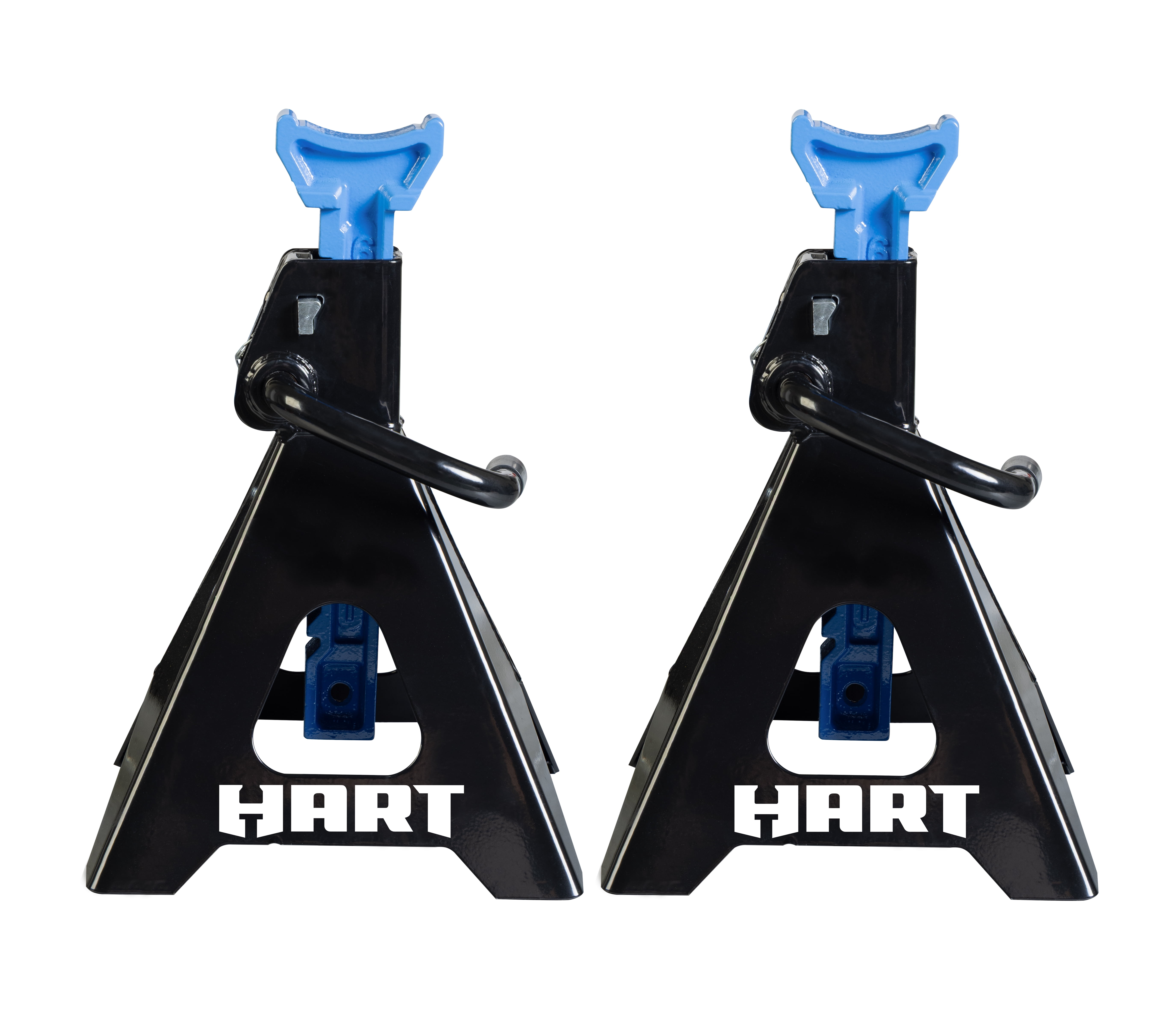 HART Double Locking Steel Jack Stands, Heavy-Duty Automotive Support (Black, 12000 lb Capacity, 1 Pair) 6g9ea
