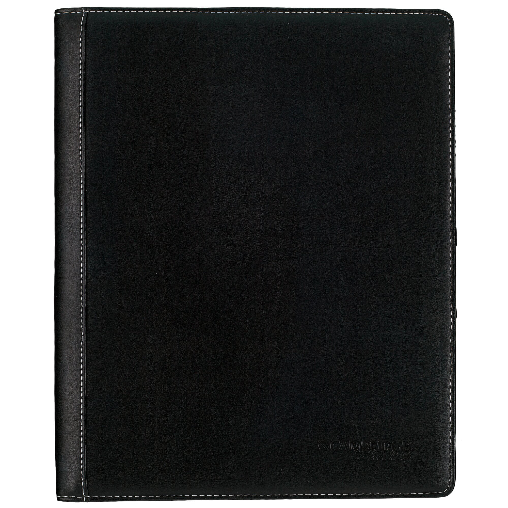 Mead Cambridge Limited Faux Leather Refillable Notetaker, Professional Business Notebook (Black, 8.5 in x 11 in) zd48y